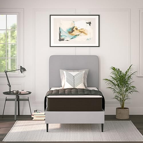 Miniatura 15 de Flash Furniture Dream - Colchón híbrido de 12 pulgadas, espuma de alta densidad de tamaño individual y colchón de resortes interiores en una caja,