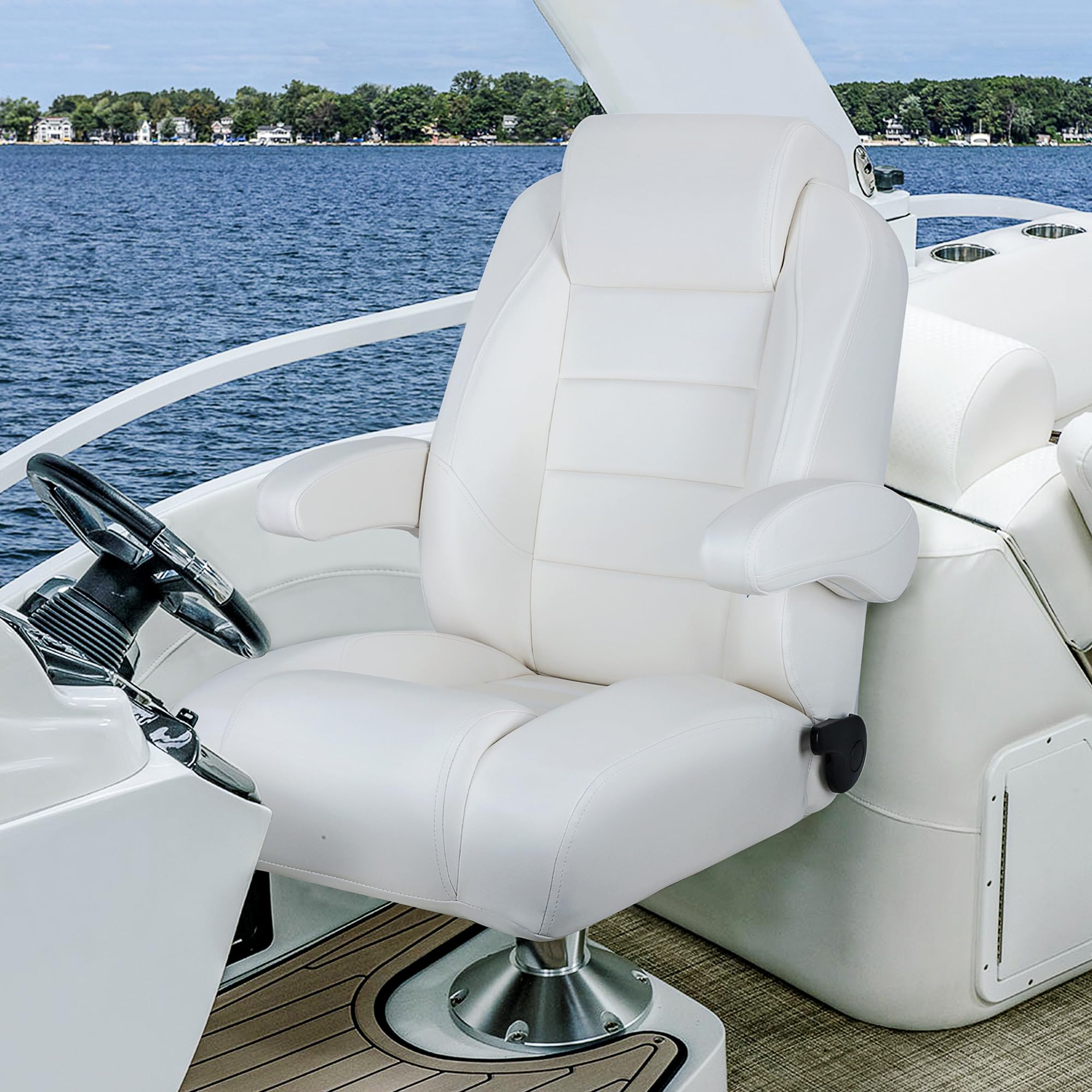 Pontoon Swivel Boat Seats With Armrests Boat Captains Chair