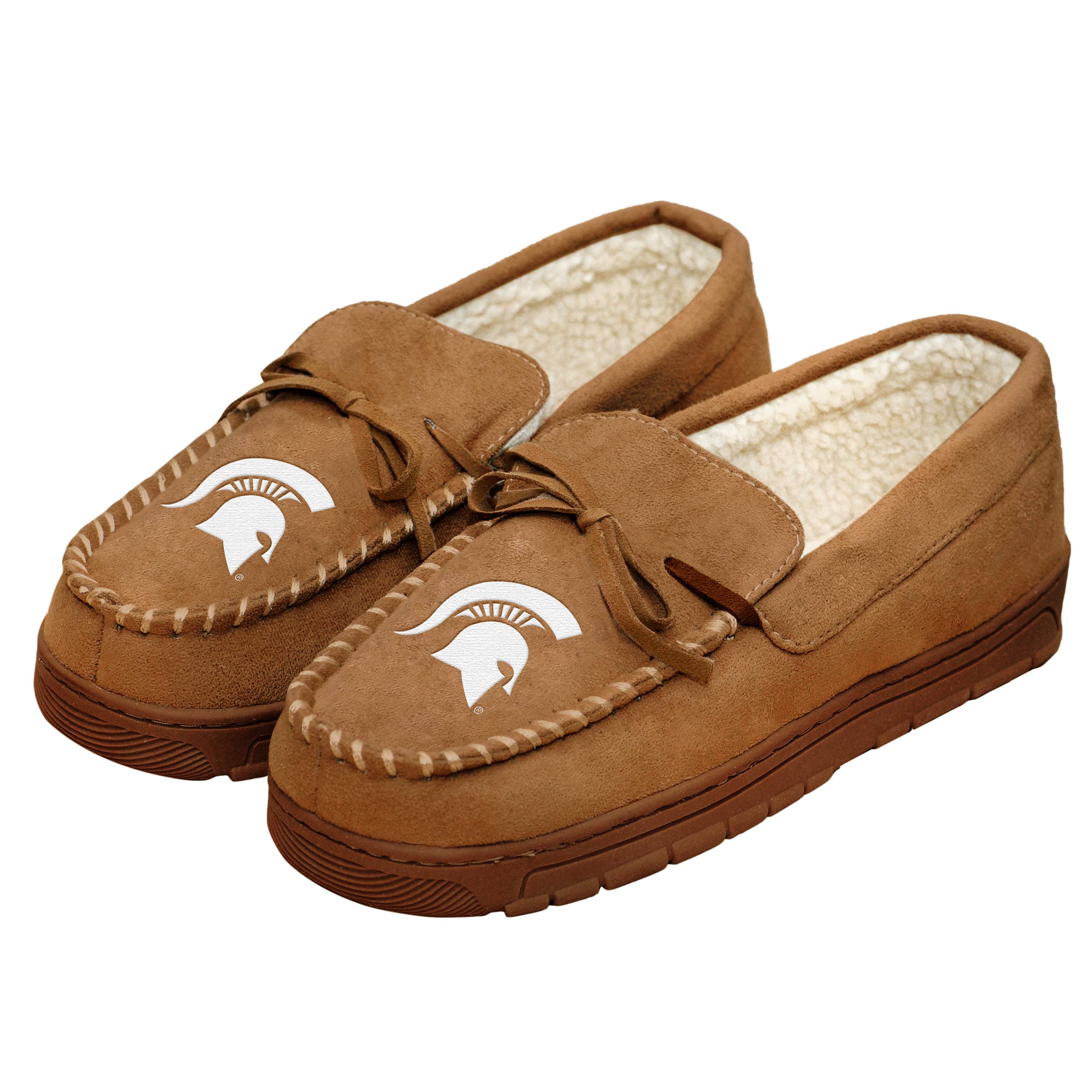 FOCO NCAA Mens NCAA College Team Logo Moccasin Slippers