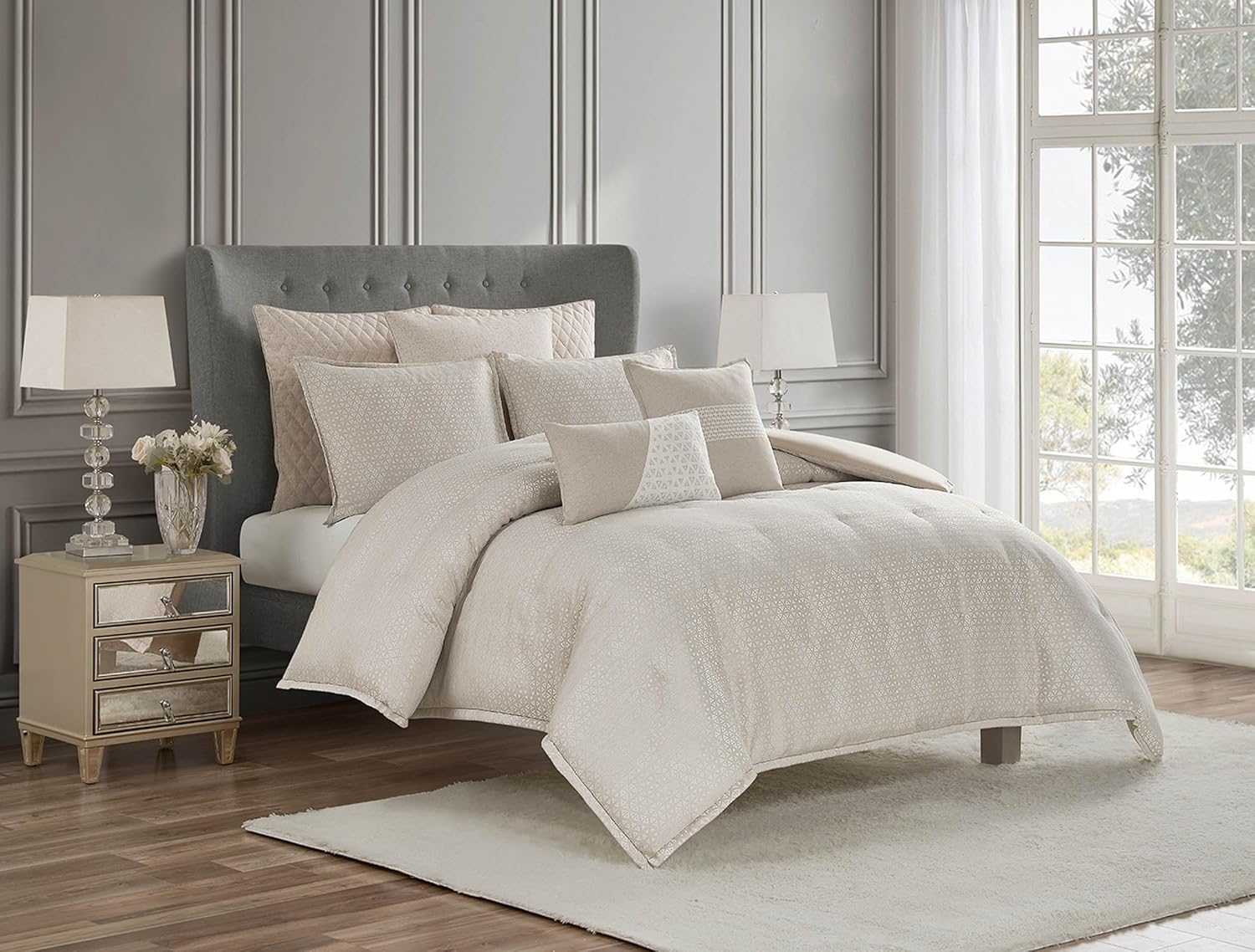 Waterford Lauryn Almond 3 Piece King Comforter Set