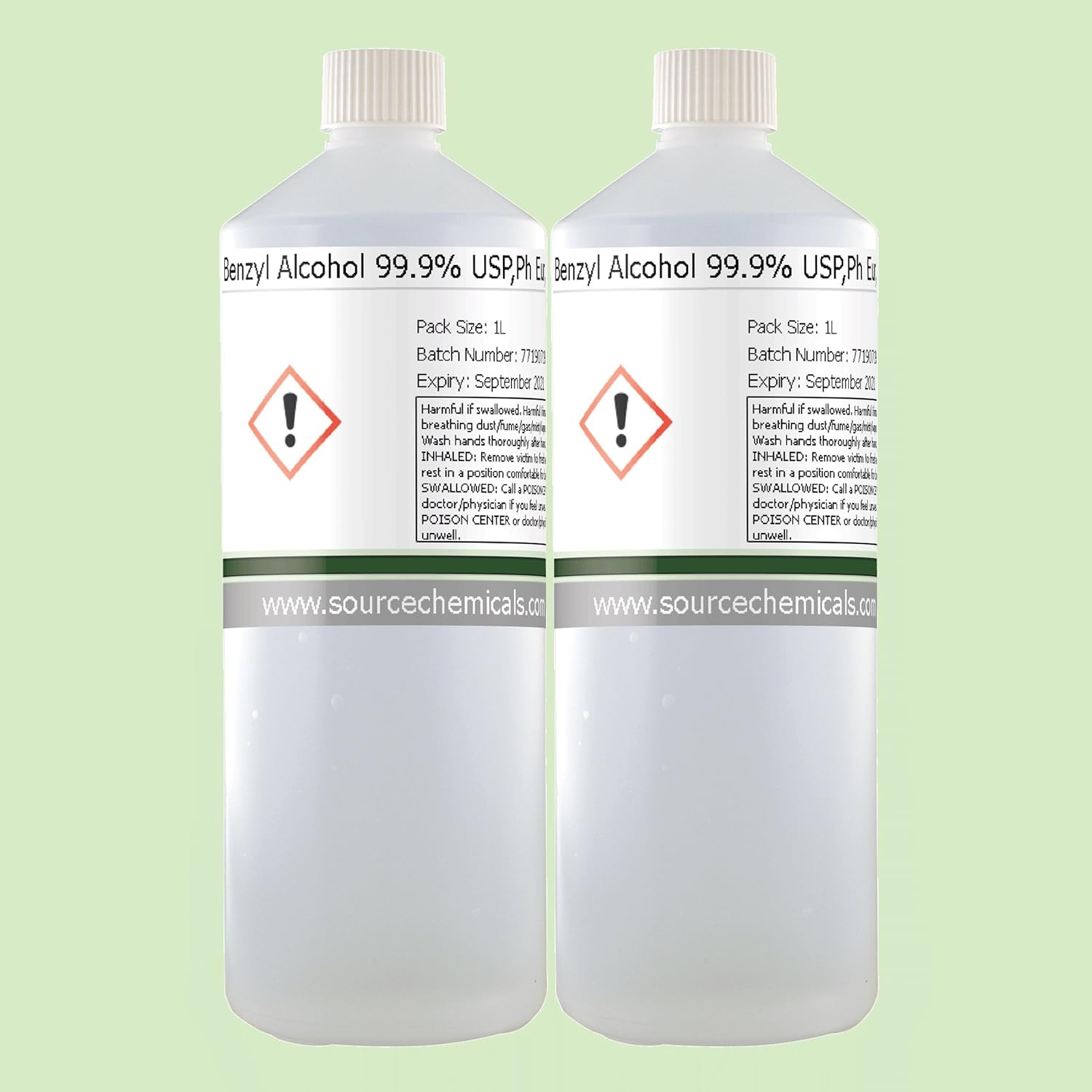 Benzyl Alcohol 99.9% USP,Ph Eur,BP,ACS 2 x 1 Litre 2L Including Delivery