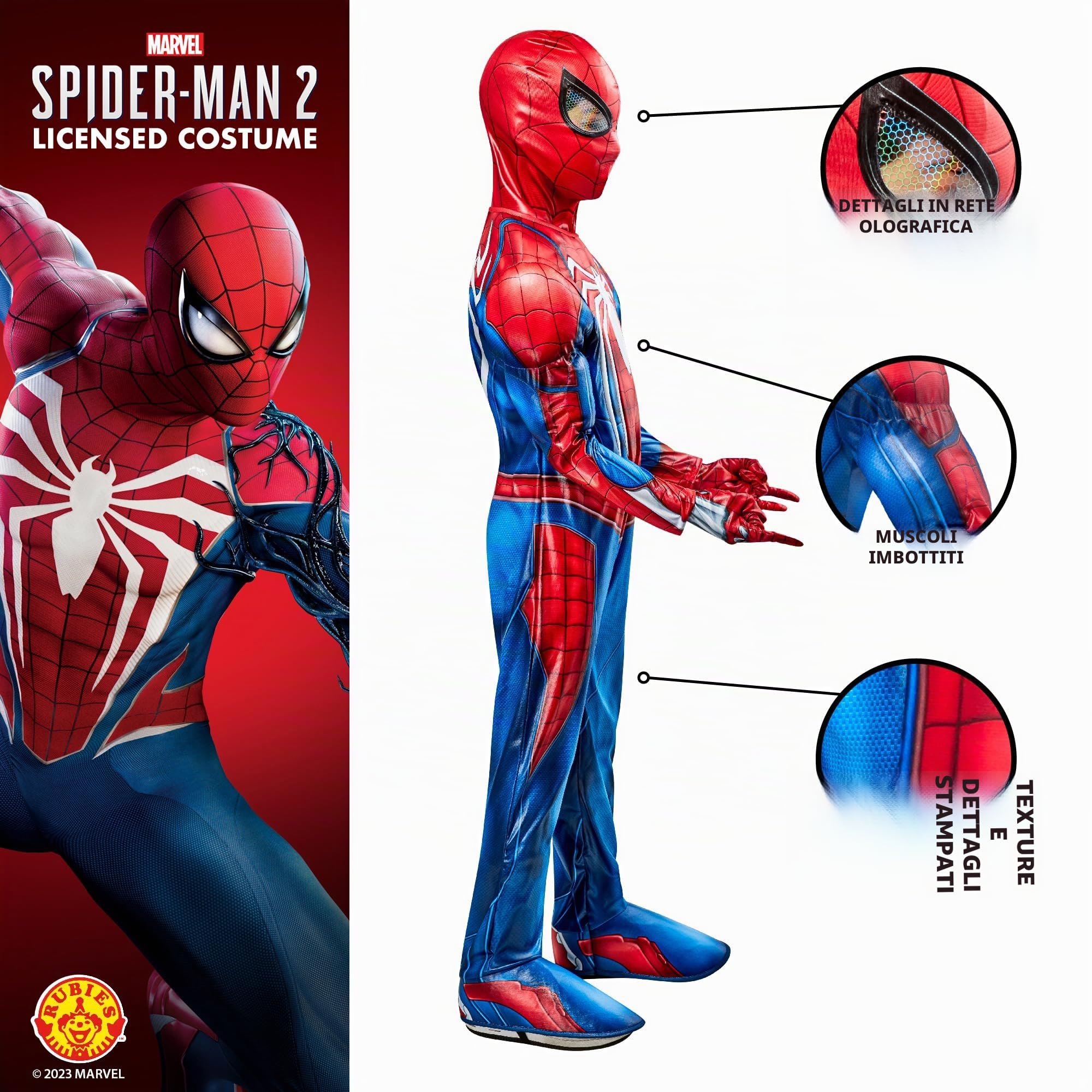 Rubies Official Marvel Gamerverse Spider-Man 2 Premium Child Costume, Kids Superhero Fancy Dress