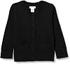 Amazon Essentials Girls and Toddlers Uniform Slim Fit Crewneck Cardigan Sweater