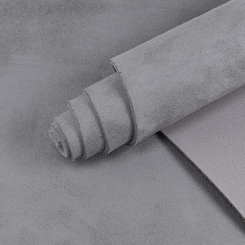 Miniatura 5 de 4Bang Material de microgamuza gris con tapicería de respaldo de espuma y repuesto para techo de automóvil, bricolaje, caravana, SUV, proyecto de