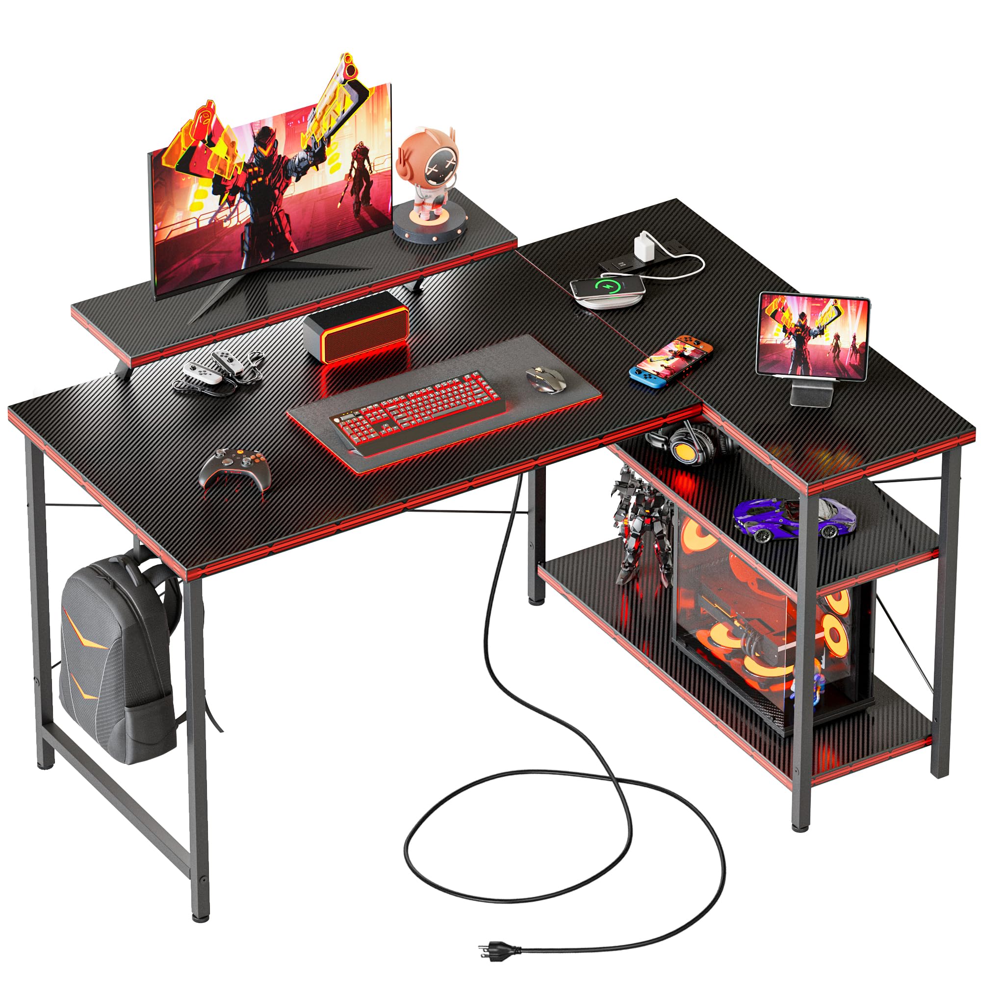 Mericonia Corner Desk with Monitor Stand