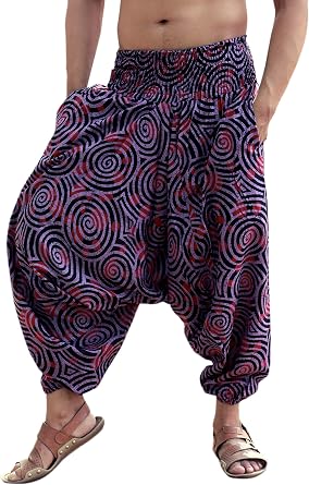 SARJANA HANDICRAFTS Men Women Cotton Harem Pants Pockets Yoga Trousers Hippie