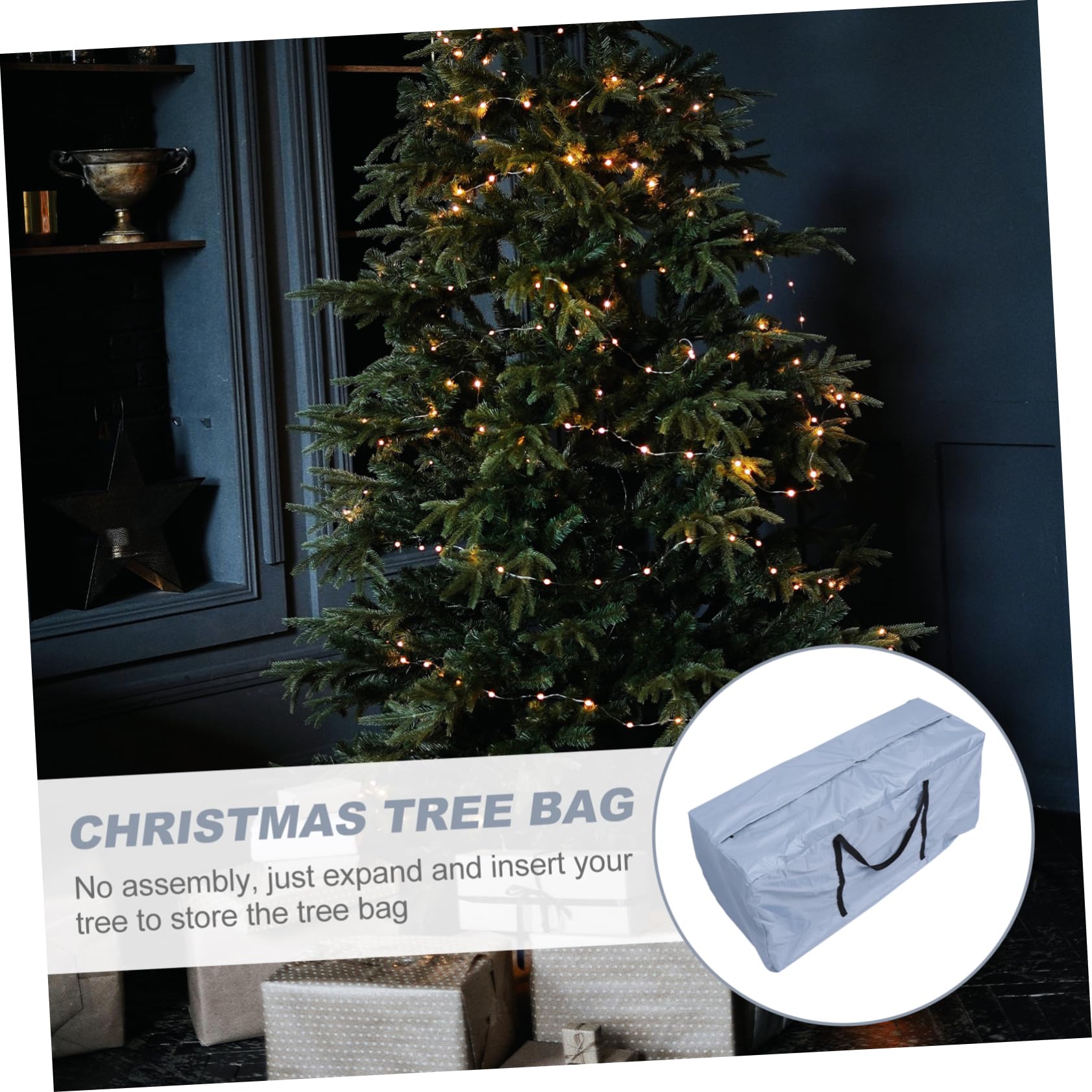 Borsa Portaoggetti per Albero di Natale e Facile da Riporre per Esterni e Casa Realizzata in Poliestere