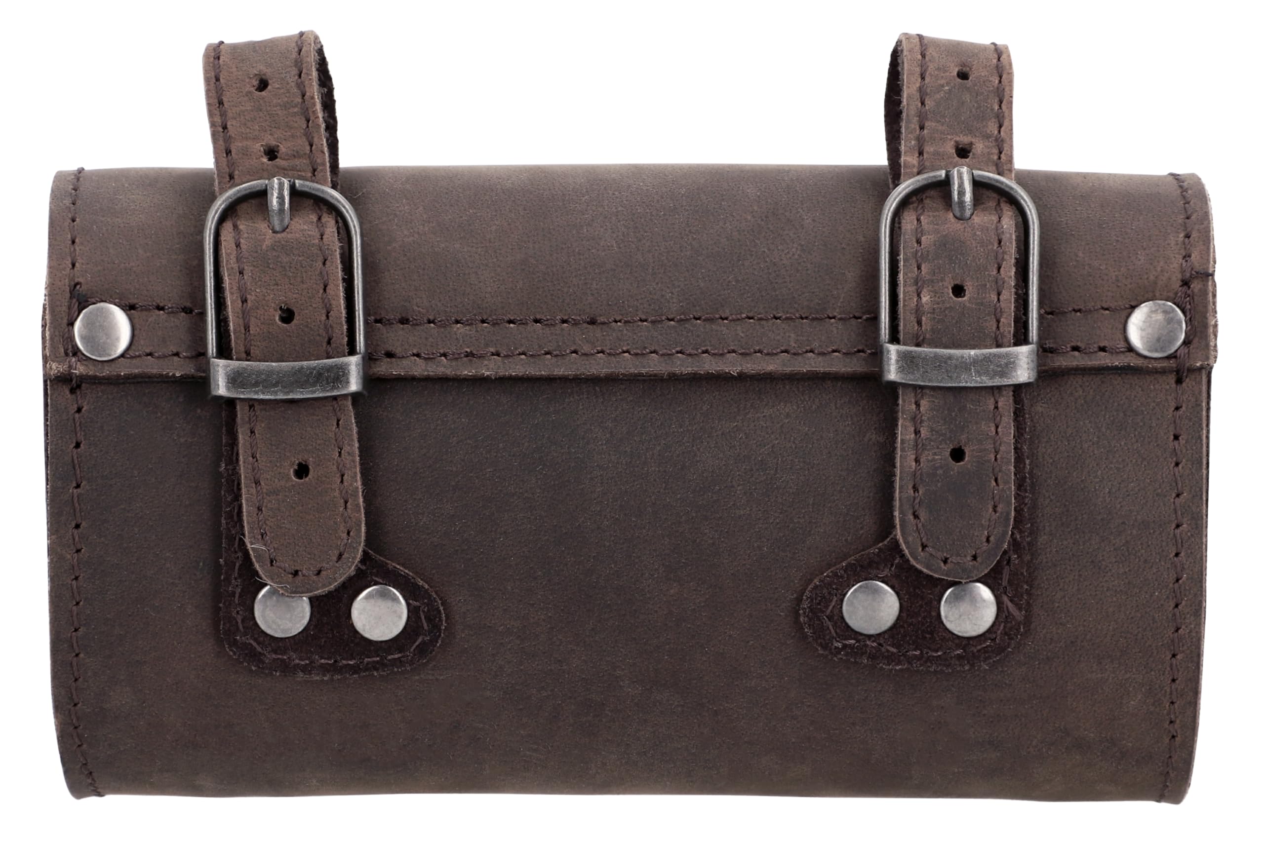 Gusti Borsa da Sella Wolfgang L. - Borsa da Manubrio per Bici in Pelle Vintage Marrone