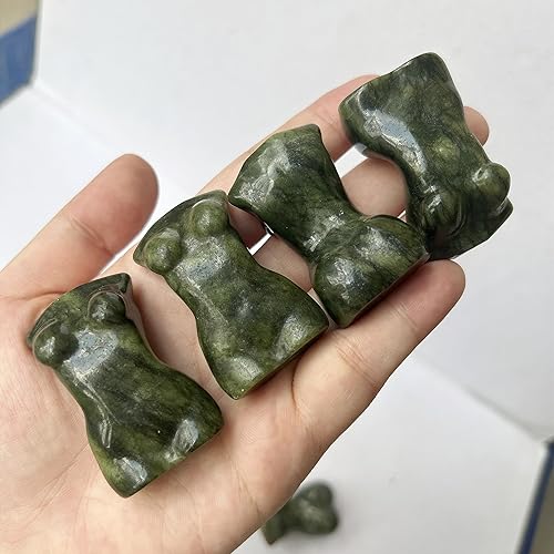 Vista 6 de Figura de cristal curativo de ágata india, escultura de figura femenina, 2 pulgadas, tallado, piedra de palmera, decoración de oficina Ágata