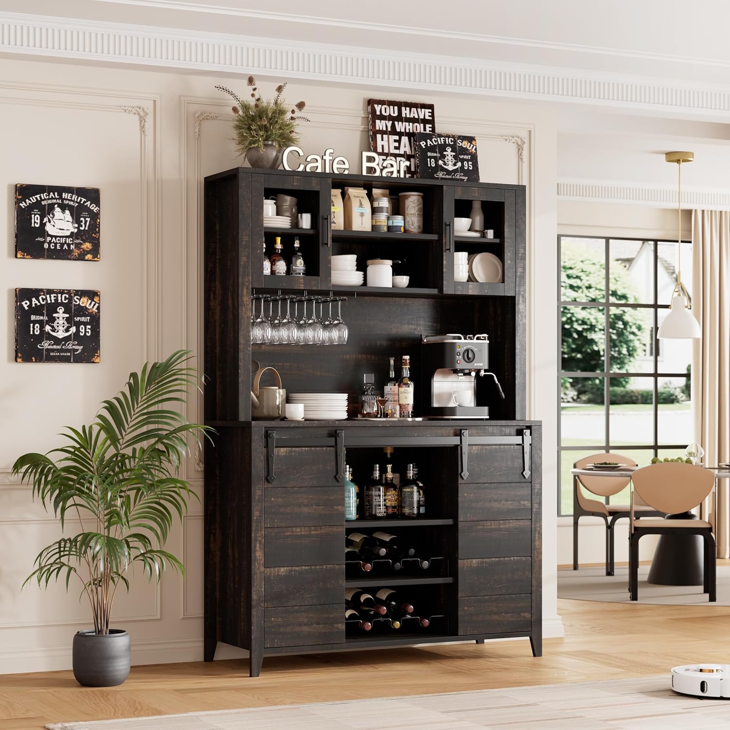 IDEALHOUSE 70 Wine Coffee Bar Cabinet with Storage Kenya Ubuy