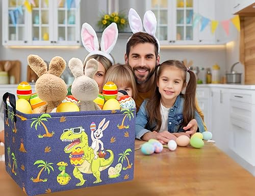 Miniatura 6 de BOOHIT Caja de almacenamiento cuadrada, cesta organizadora de almacenamiento plegable de tela de lona, caja de almacenamiento impermeable de