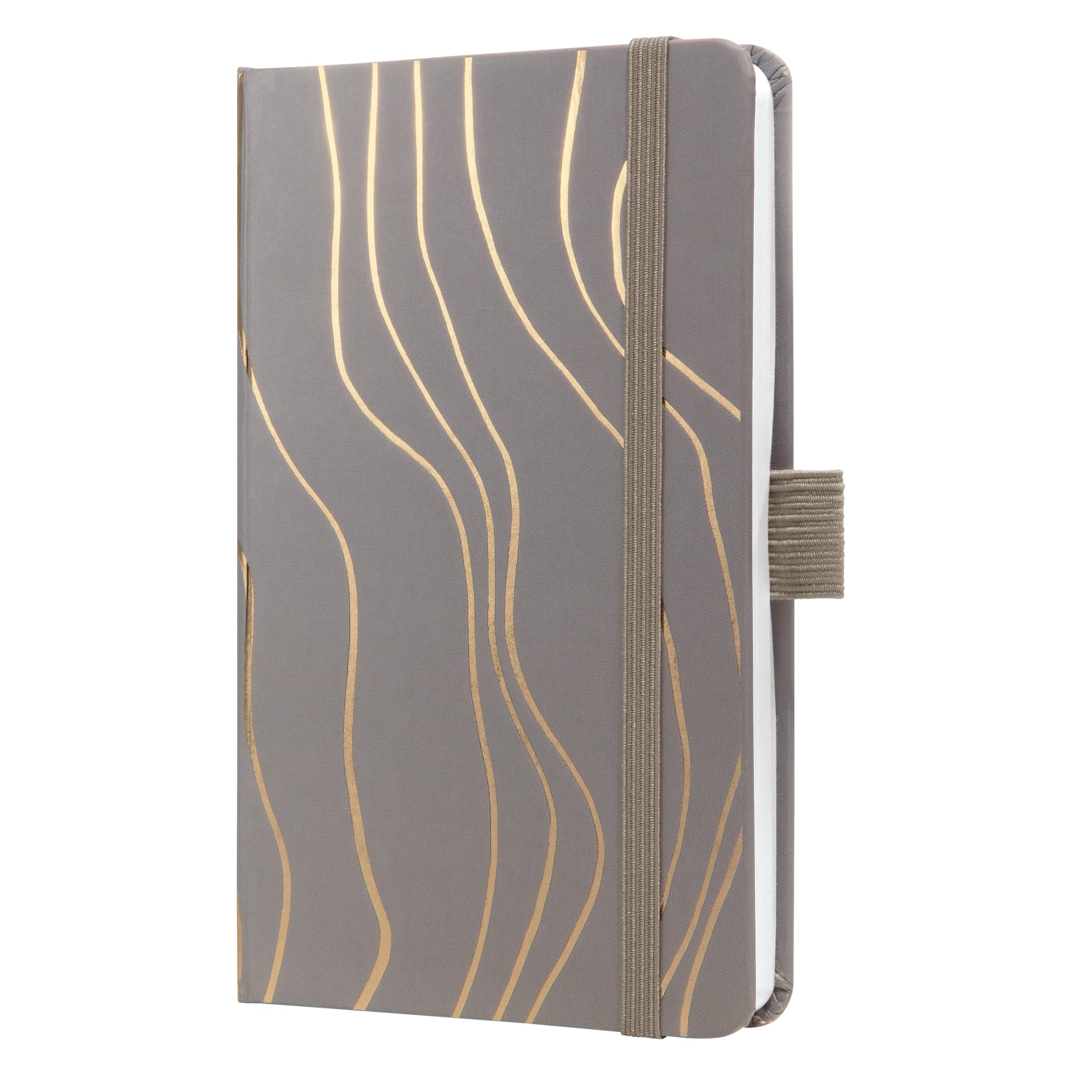 SIGEL J6803 Agenda Settimanale Jolie 2026-1 Anno - Circa A5 - Sparkle Leaves - 2 Pagine = 1 Settimana - Copertina Rigida - 80 G/m² - Oro/marrone/verde Menta - 174 P. - Certificazione FSC
