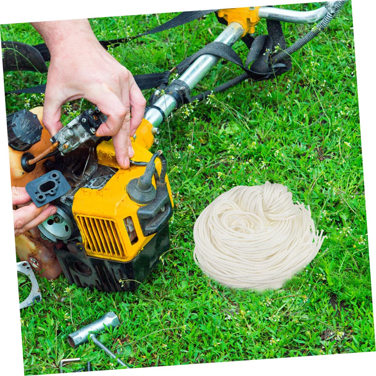 Yardwe 50piezas Cuerda De Salida De Nailon para Cortacésped Generador y Motosierra Reemplazo De Cable De Tracción De Cuerda De Arranque para Motor