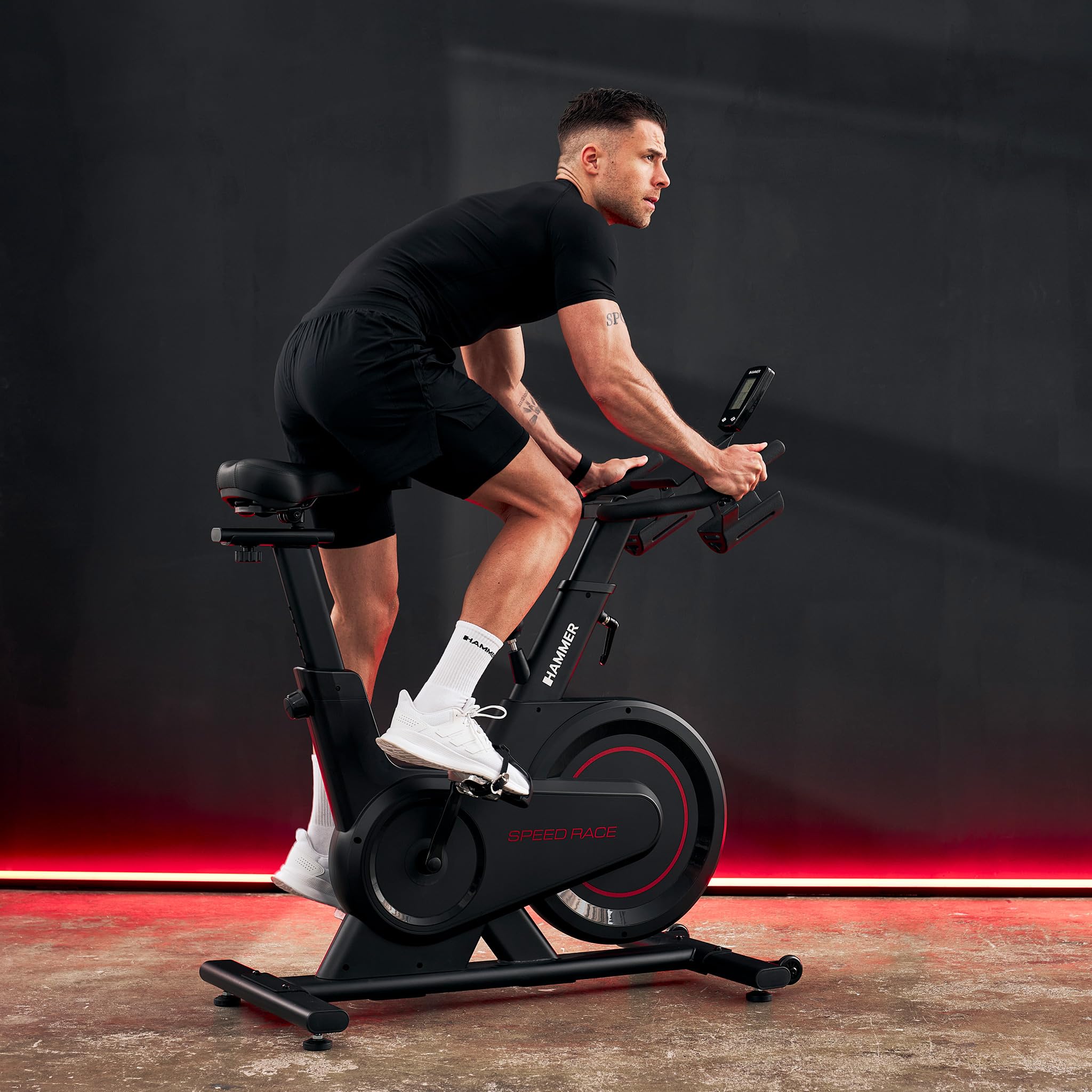 HAMMER Speedbike Speed Race, Indoor Cycle, 16 kg Schwungmasse, Kinomap & BitGym