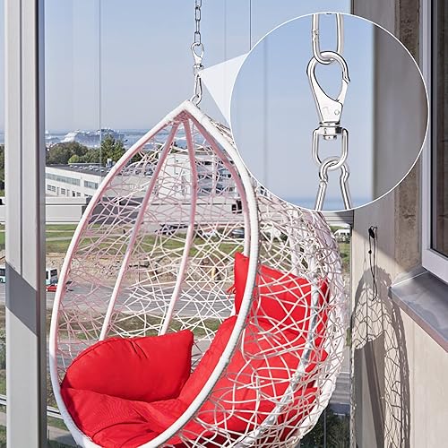 Miniatura 7 de Ganchos giratorios de acero inoxidable, paquete de 4 clips de buceo de 4 pulgadas, clips de resorte para cuerda de asta de bandera, monederos,