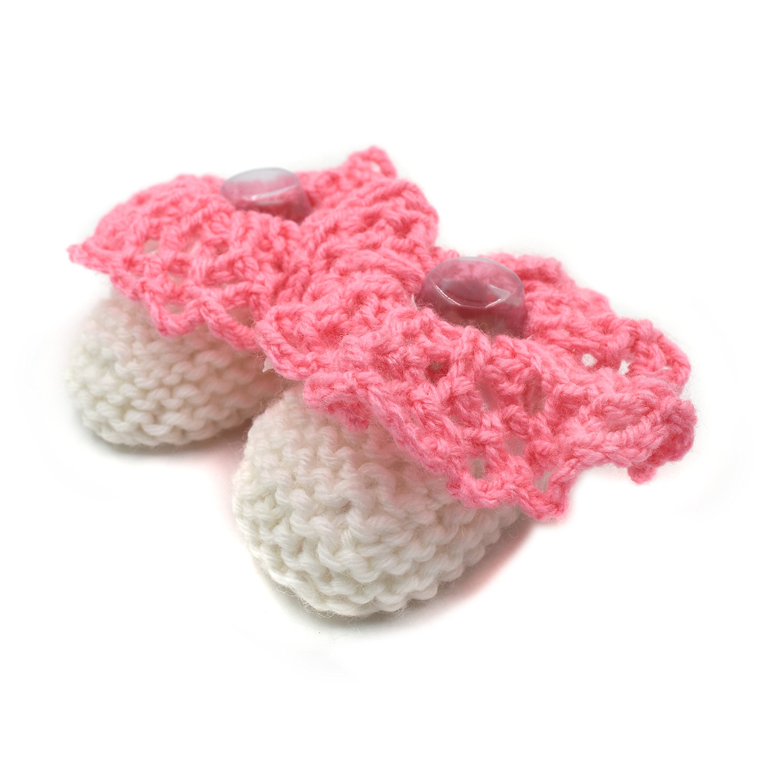 Magic NeedlesAutumn Winter Woolen Handmade Turkish Yarn Hand Knit Crochet Baby Frill Booties Ballerinas Boots