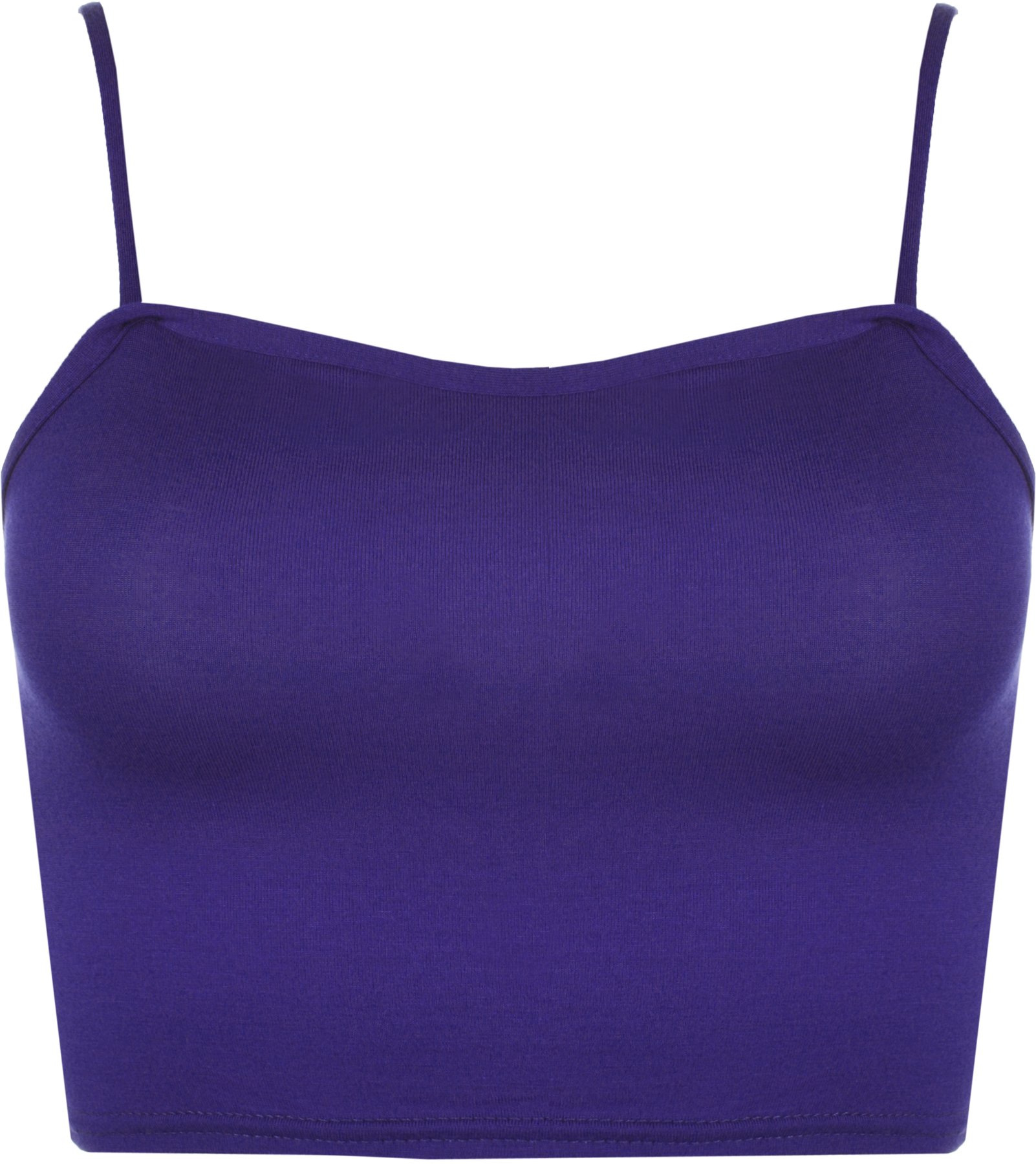 Women's Sleeveless Ladies Bralet Crop Stretch Vest Top - 8-14, Summer, Mini, Solid, Medium, UK