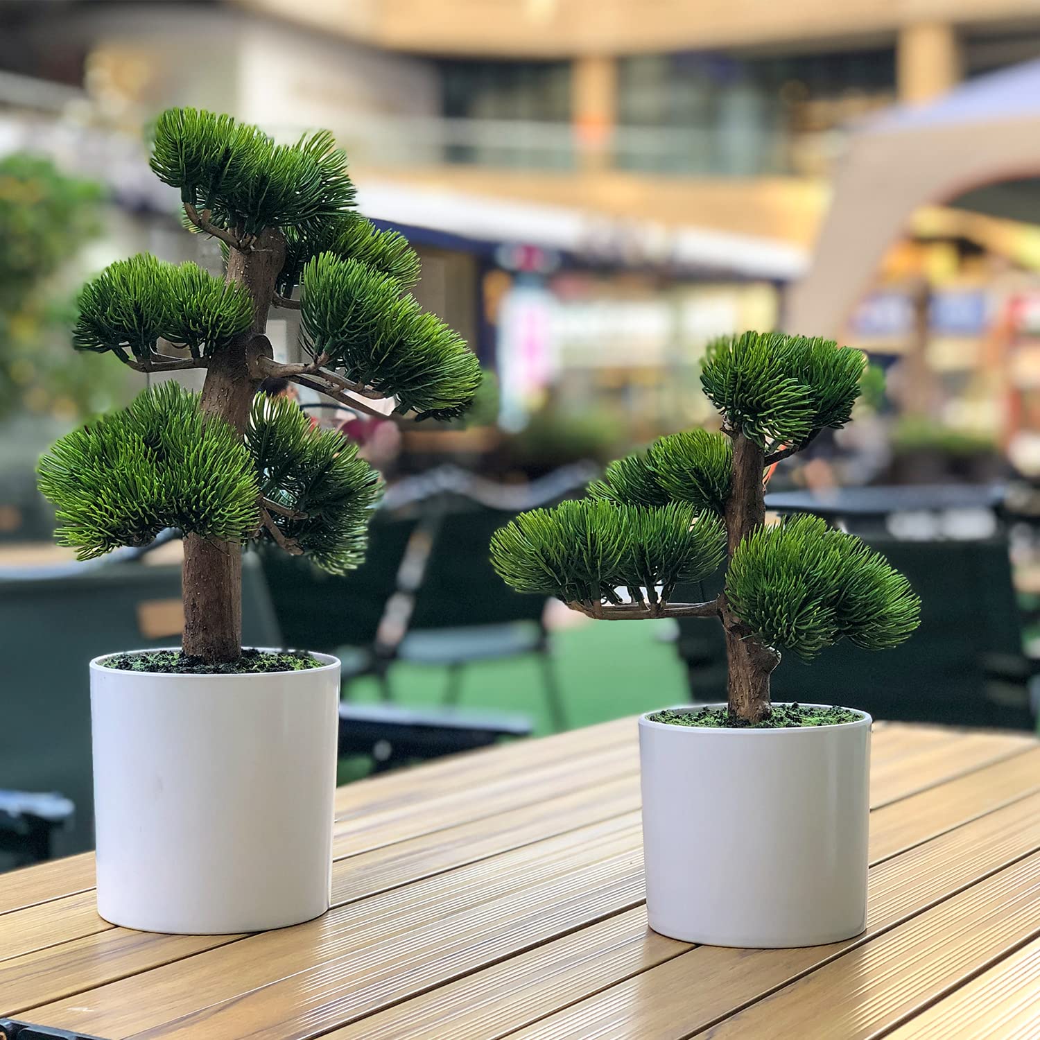 Amazon｜フェイクグリーン 人工観葉植物 松の木 松盆栽 高さ35cm 観葉 