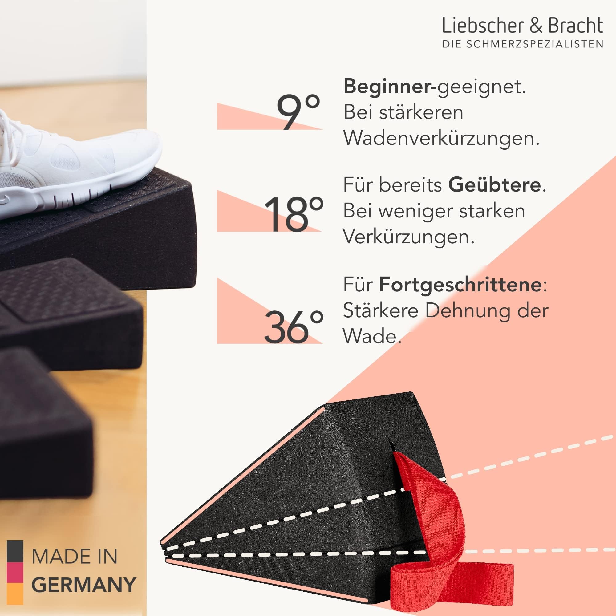 Bundle: Liebscher & Bracht Faszien & Dehnungs-Bundle: Faszienrollen- & Ball-Set, Dehnschlaufe & Knieretter mit Trittschlaufe – Made in Germany