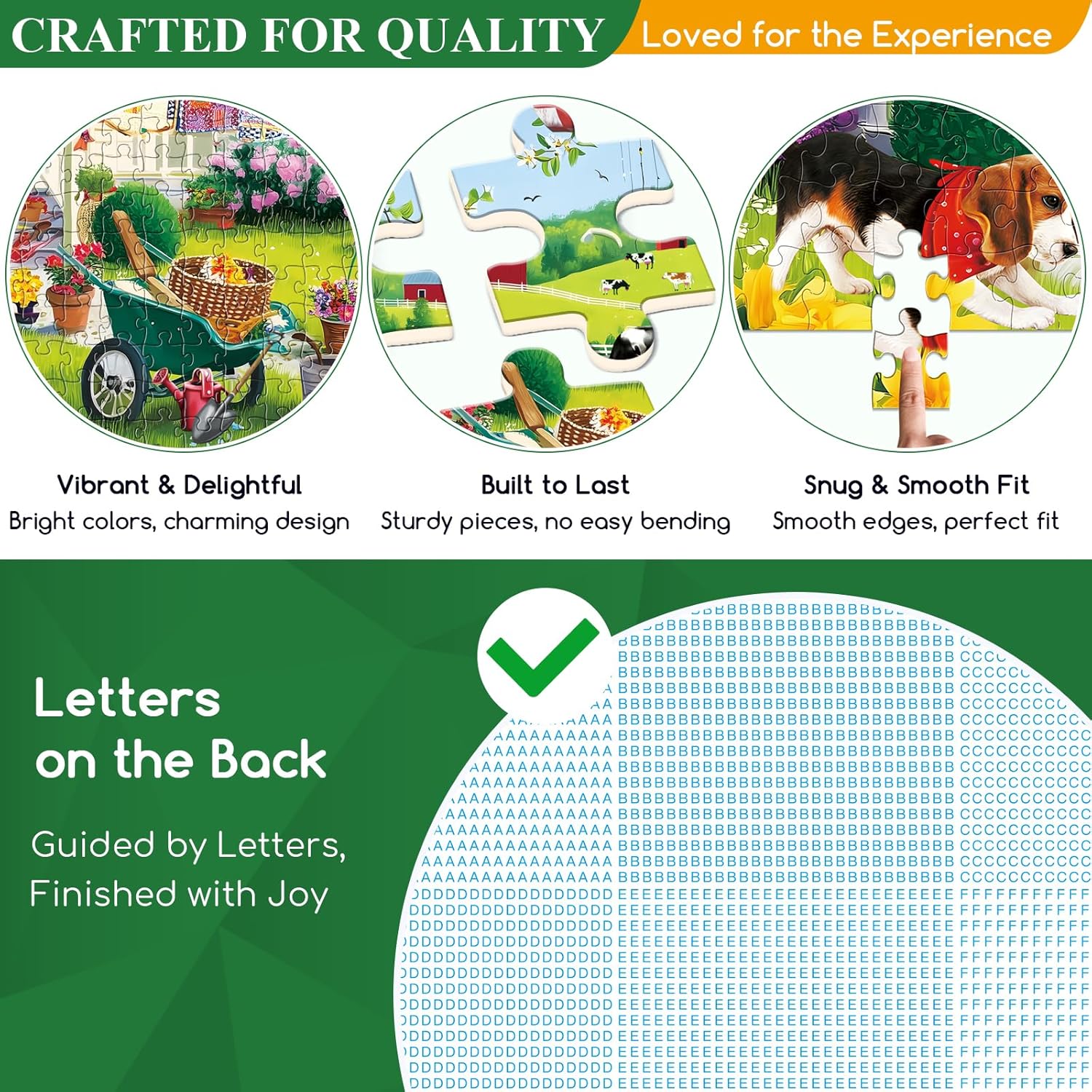 Puzzles for Adults 500 Pieces - Buzy Spring Backyard Jigsaw Puzzle, Farm Quilts Garden Cabin Puzzle, with Birdhouse,Plants and Dog for Teens 14-16, Impossible Puzzle Perfect for Game Nights 20.5x15 in