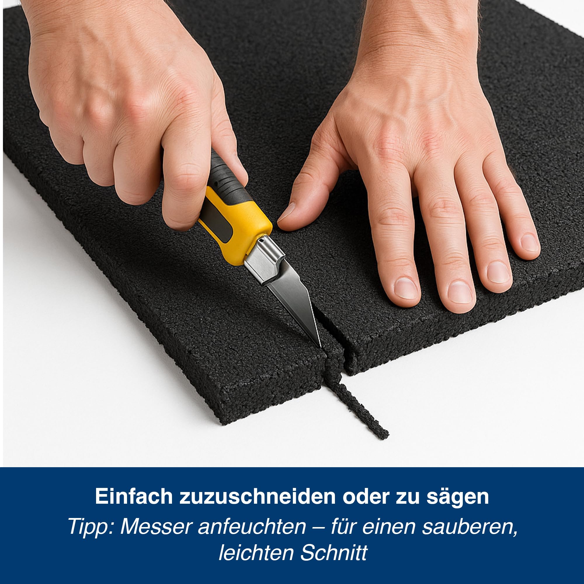 Vivol Gummifliesen Schwarz 30mm - 1m² (4 Gummi Fliesen à 50 x 50 cm) - Fallschutz Matte für Spielplätzen - Bodenbelag unter Waschmaschine und Trockner