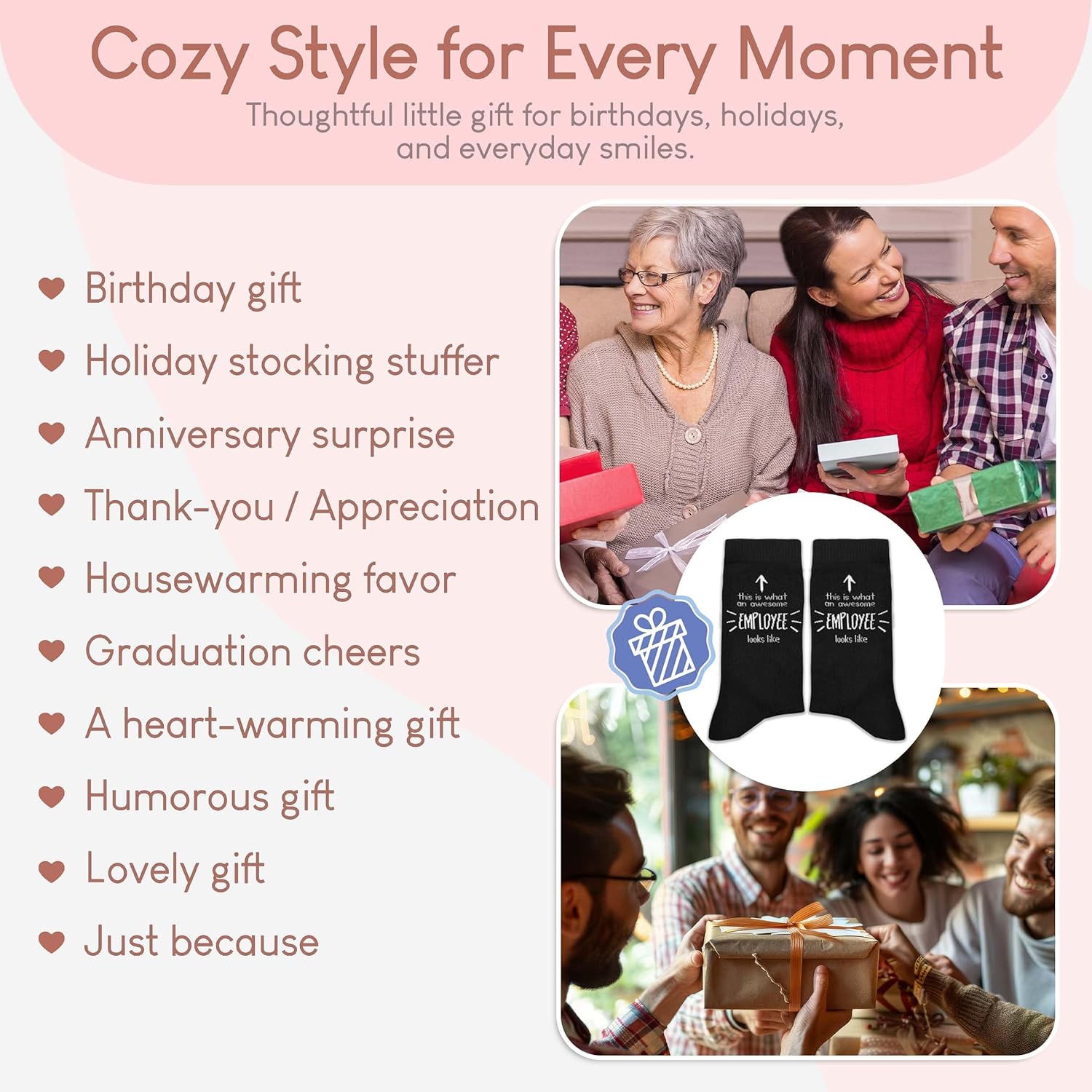 This Is What an Awesome Employee Looks Like Socks – Funny Office Gift for Employee Gifts for Birthday, Christmas, Work Anniversary, or Employee Appreciation.(184) - Image 5