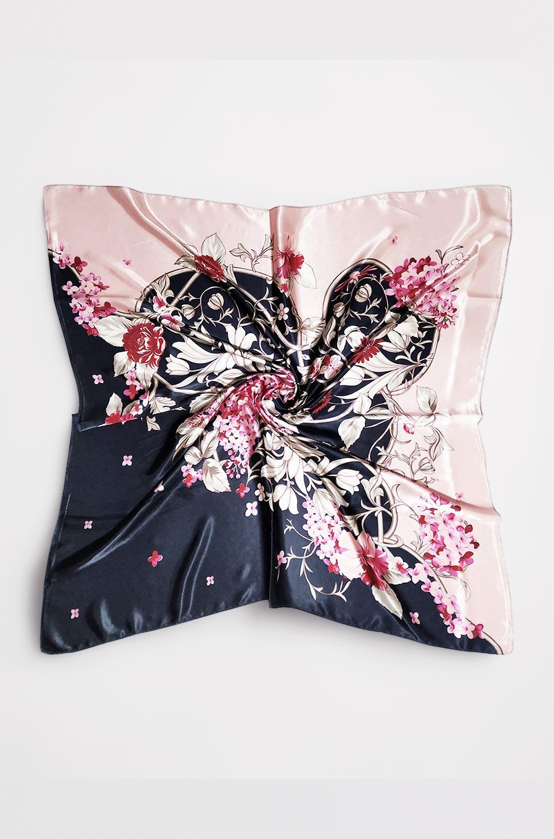 Scarf For Women Stylish Satin Square Silk Like Hair Scarves And Wraps Headscarf For Sleeping 90 * 90Cm, Female, Pink