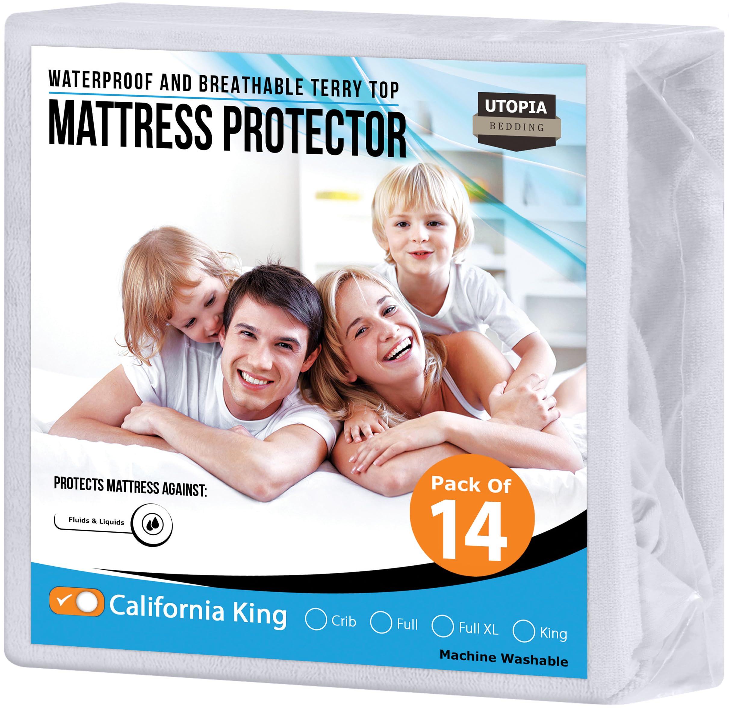 California King Mattress Protector 2 Pack fits upto 17" deep Mattresses