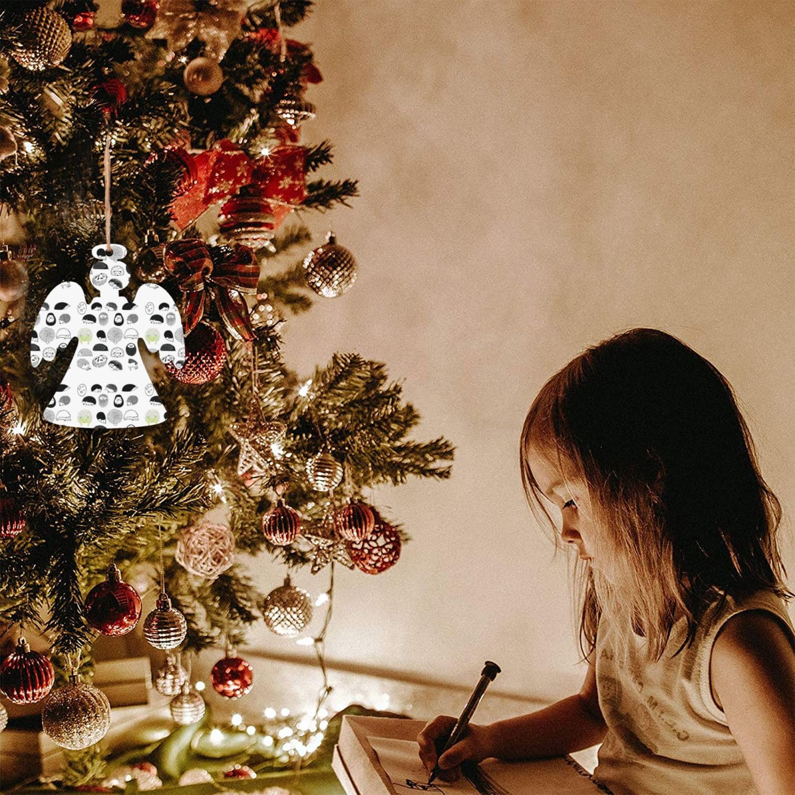 Addobbi per albero di Natale: riccio - Feste - Natale - di Arte del
