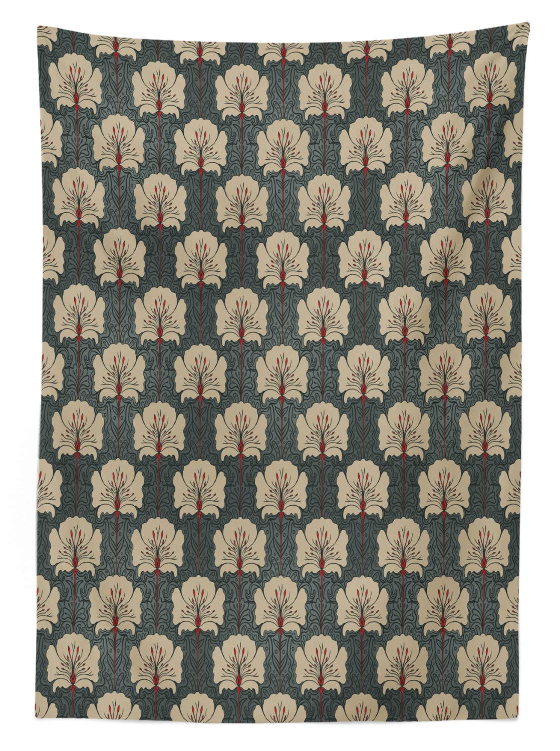 ABAKUHAUS Tovaglia Floreale Giallo Senape 140x240 - Design d'Interni