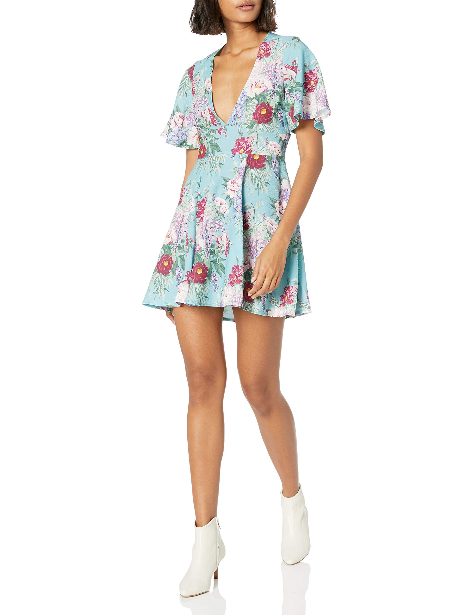 Show Me Your Mumu Women's Aubrey Dress Darling Dolls Crinkle Stretch