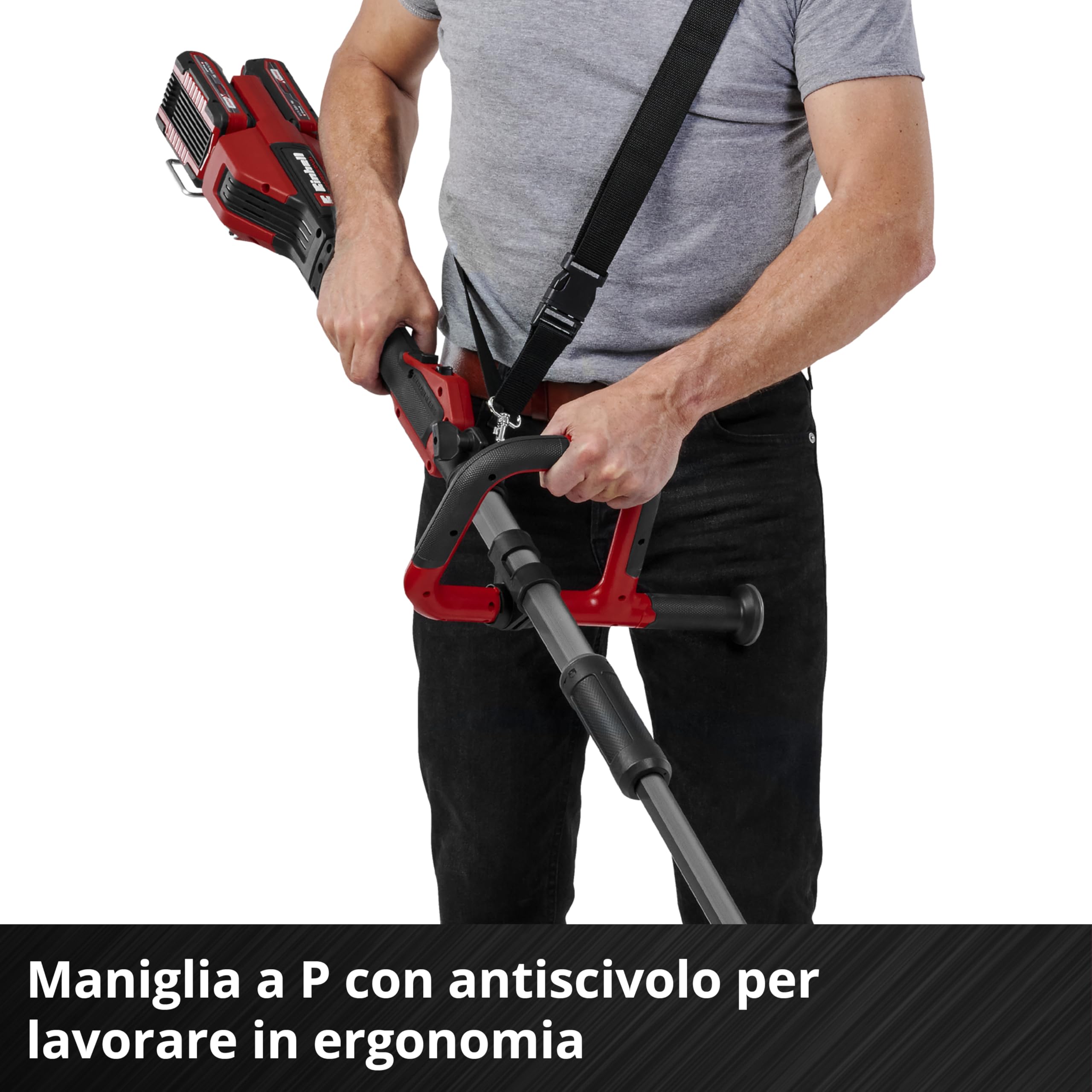 Einhell Professional Decespugliatore GP-BC 36/430 Li P BL - Solo Power X-Change (36 V, Brushless, larghezza taglio 43 cm, maniglia a P, bobina doppia, lama 3 denti, batteria esclusa)