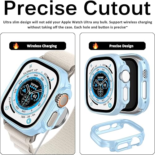 Miniatura 6 de Miimall Funda compatible con Apple Watch Ultra de 1.929 in de policarbonato duro (sin protector de pantalla), ultrafina, ligera, a prueba de golpes