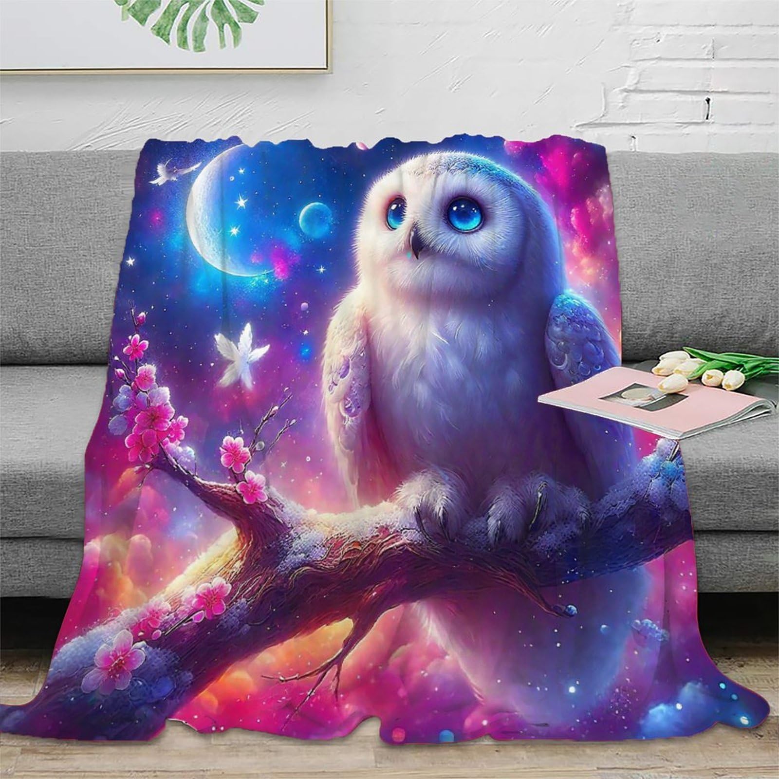 Couverture de lit en microfibre douce imprimée 3D Hiouf 150x200cm pour maison