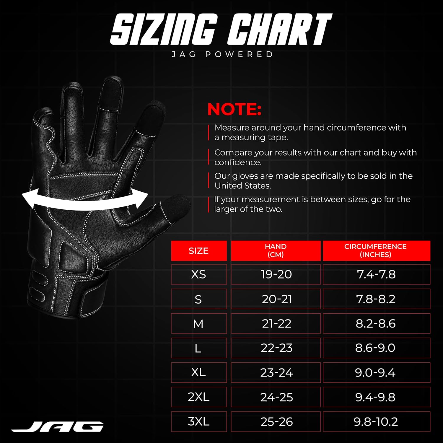 J.A.G. Motorcycle Gloves - Premium Leather Perforated Motorcycle Gloves for Men with Knuckle Protection | Touchscreen Motorbike Riding Gloves - Image 5
