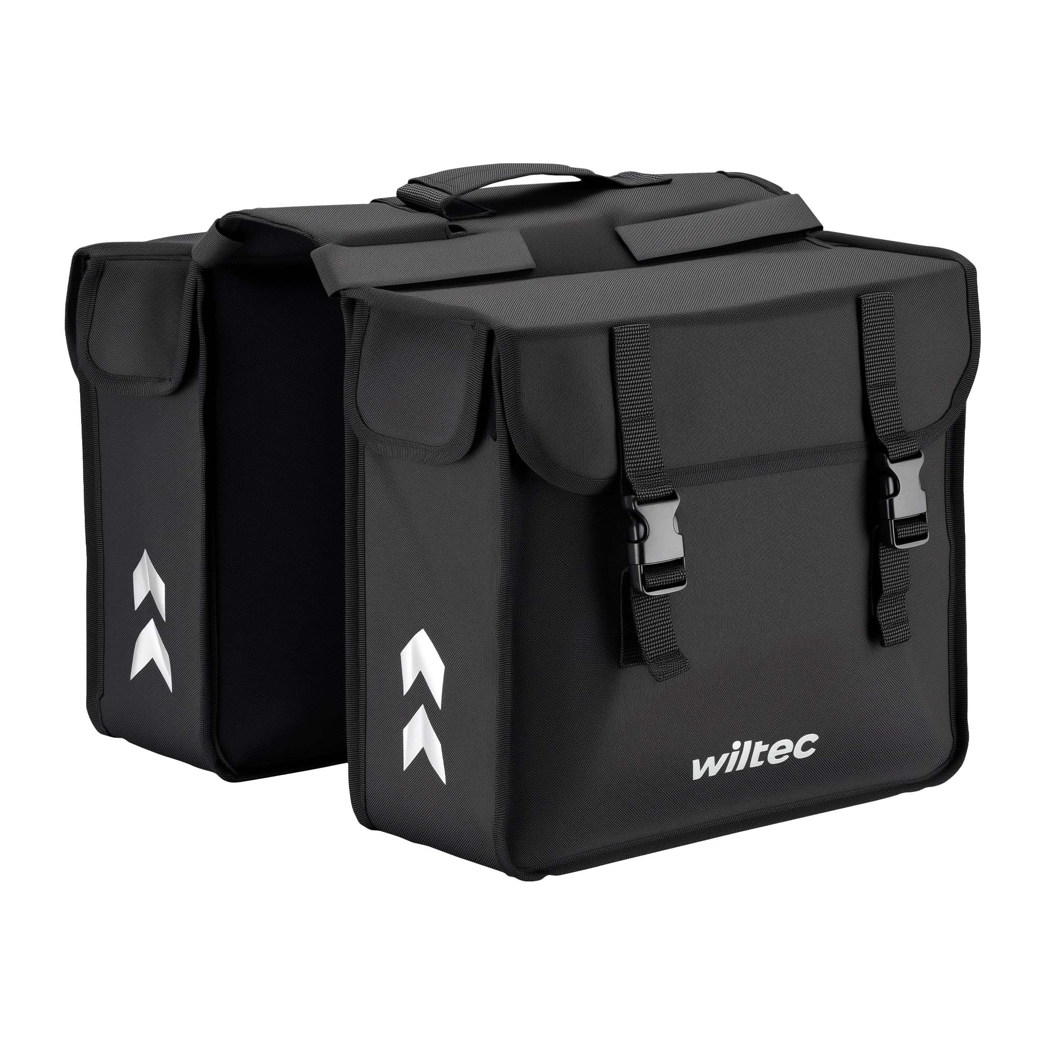 WilTec Double Pannier 35 × 13 × 30 cm, Bike Pannier Bag 30 L, Water-Resistant Bicycle Bag, Easy Handling — image 1