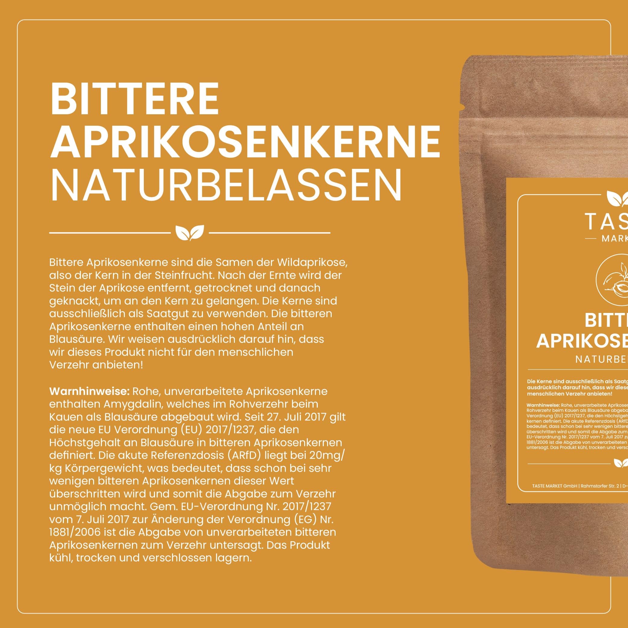 10 kg Bittere Aprikosenkerne | naturbelassen | Saatgut | bitter | Kerne Samen