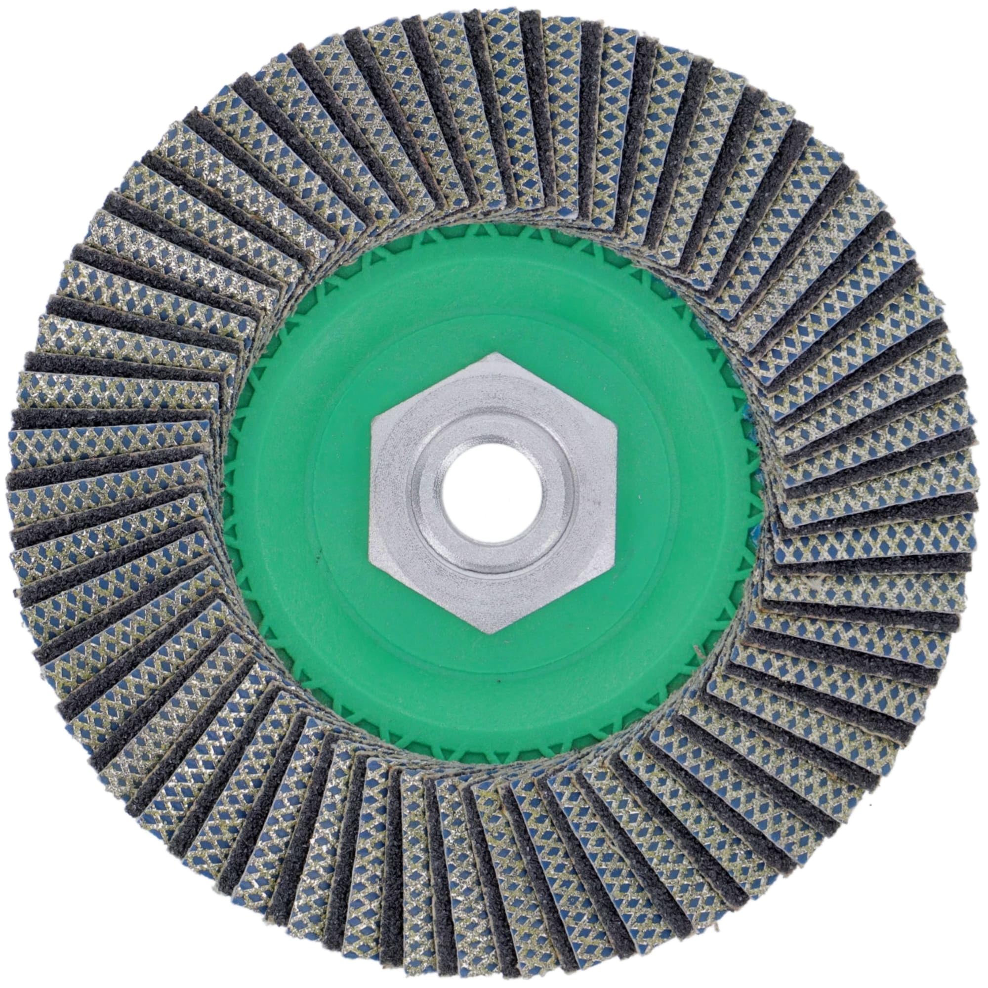 PRODIAMANT - Dischi diamantati a ventaglio PDS 115 mm per piastrelle e pietra naturale, lamelle K60 ibride per smerigliatura a secco