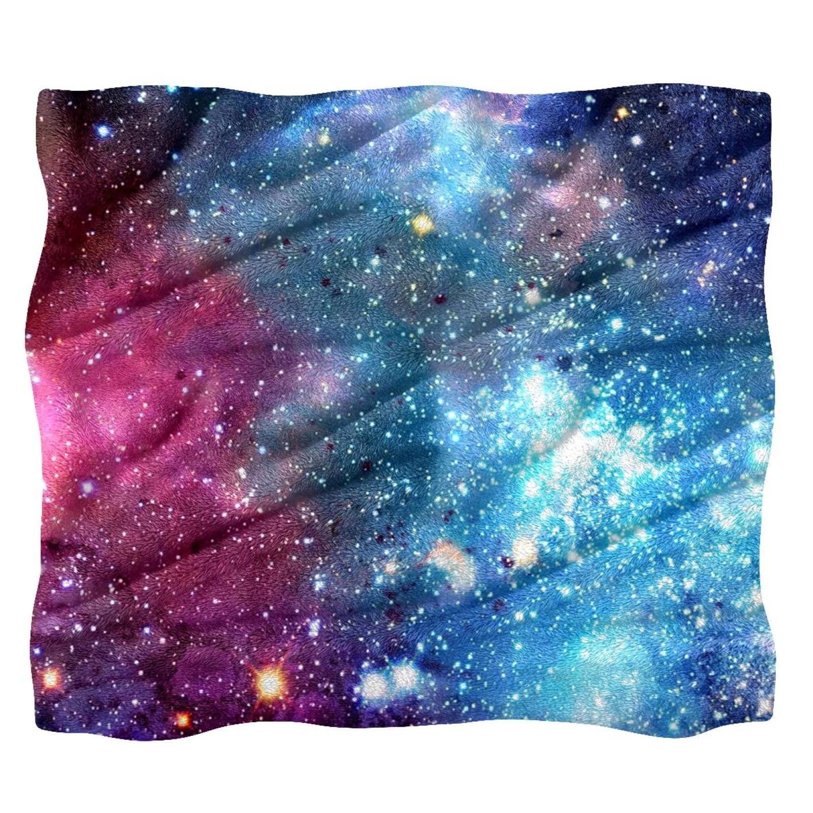 Couvre-lit galaxie univers - Couverture de lit moelleuse pour enfants garçons filles
