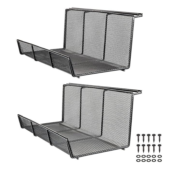 Buy Univivi Under Desk Cable Management Tray, Under Table Cable Basket