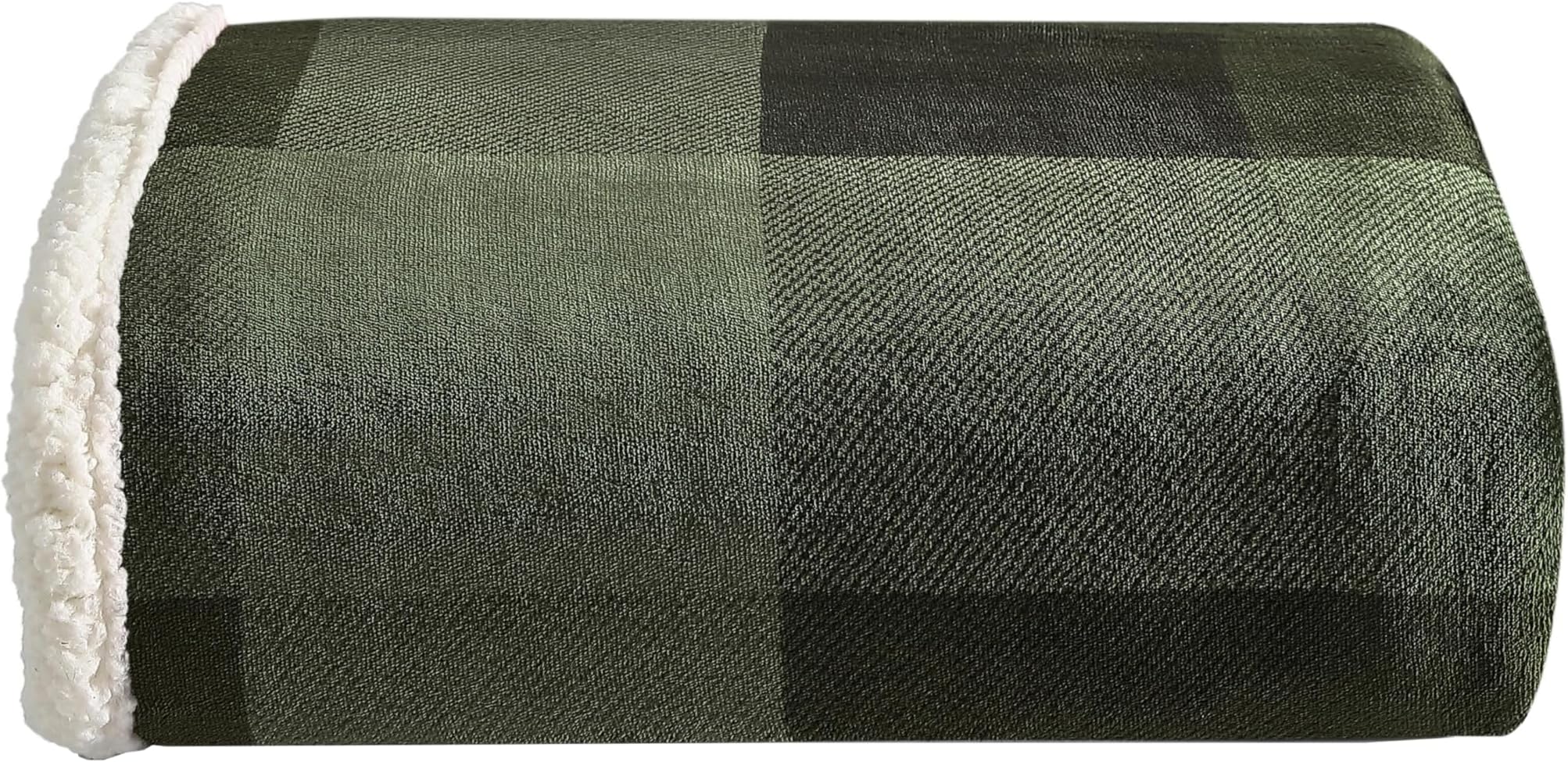 Blanket, Super Soft Reversible Sherpa & Brushed Fleece Bedding, Throw Blankets for Couch, Ideal for Lounging (Pine Plaid)