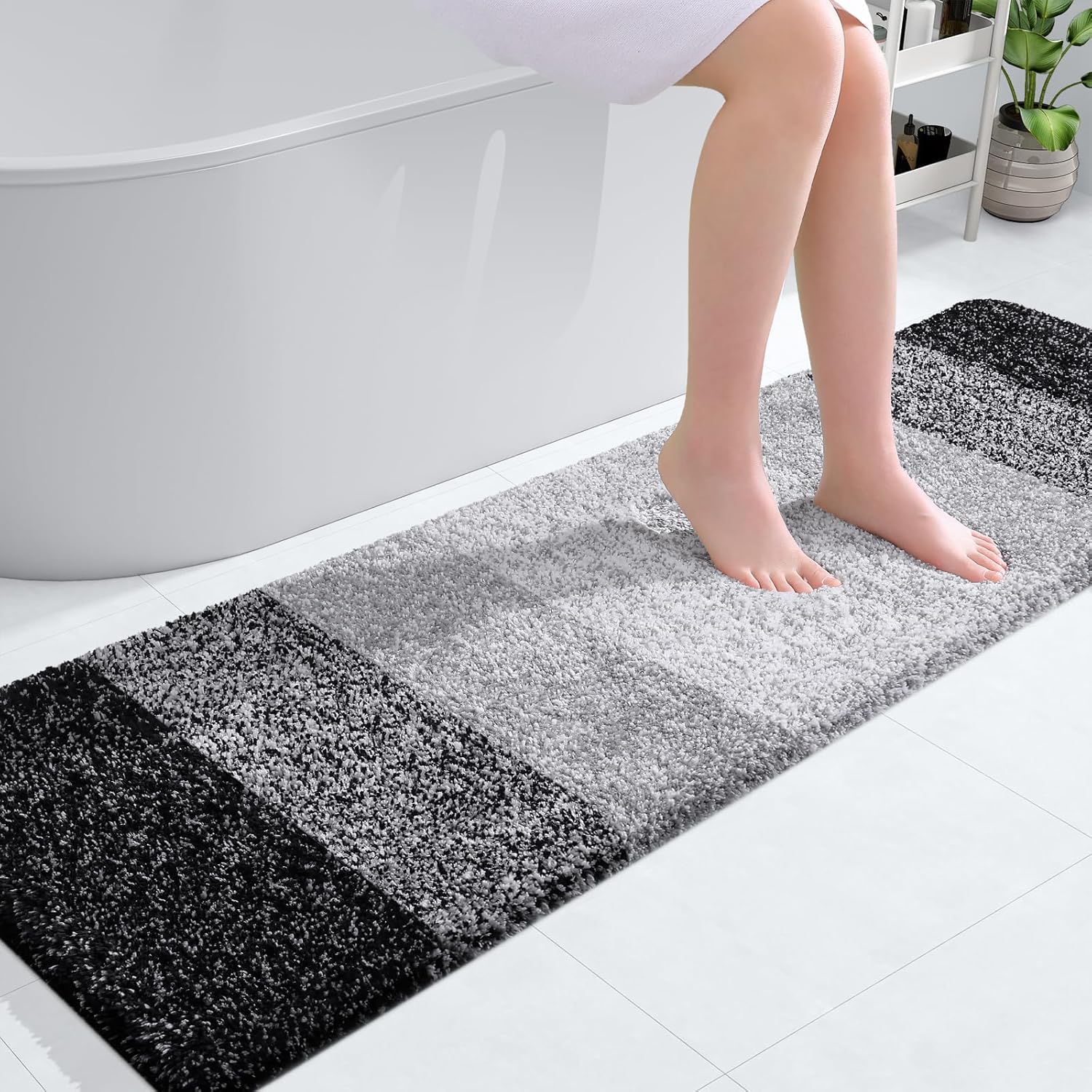 Amazon.com: OLANLY Luxury Bathroom Rug Mat 59x17, Extra Soft and ...