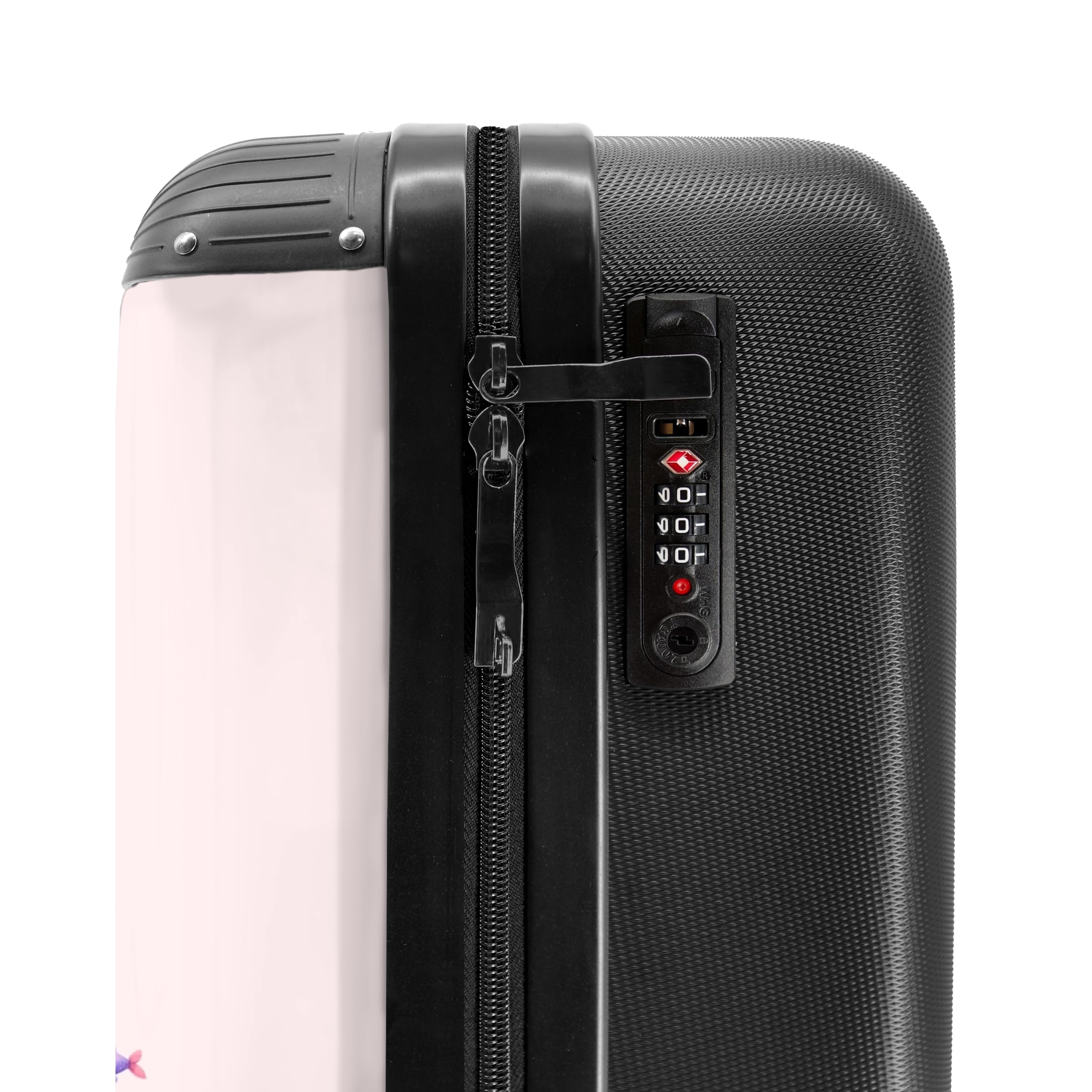 NoBoringSuitcases.com Valigia Bambini, Trolley Bambina, Valigia Per Bambini, Valigia Bambina, Trolley Bambina da Viaggio, Valigia Rosa, Valigia Personalizzabile, 55x40x20 cm (Sirena - Rosa)