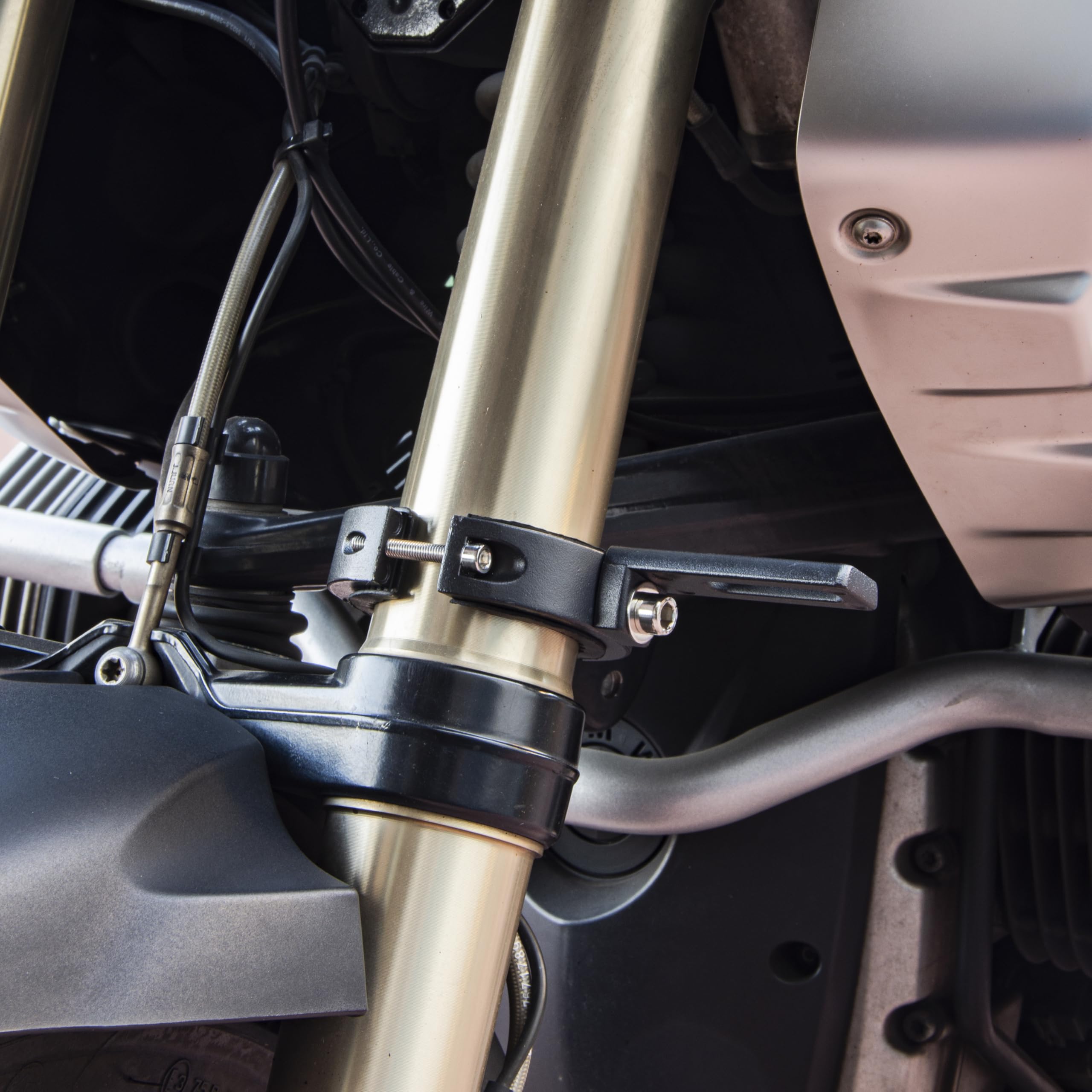 2 Staffe faretti Supplementari moto 38-60mm METALLO supporti fari motociclette universale