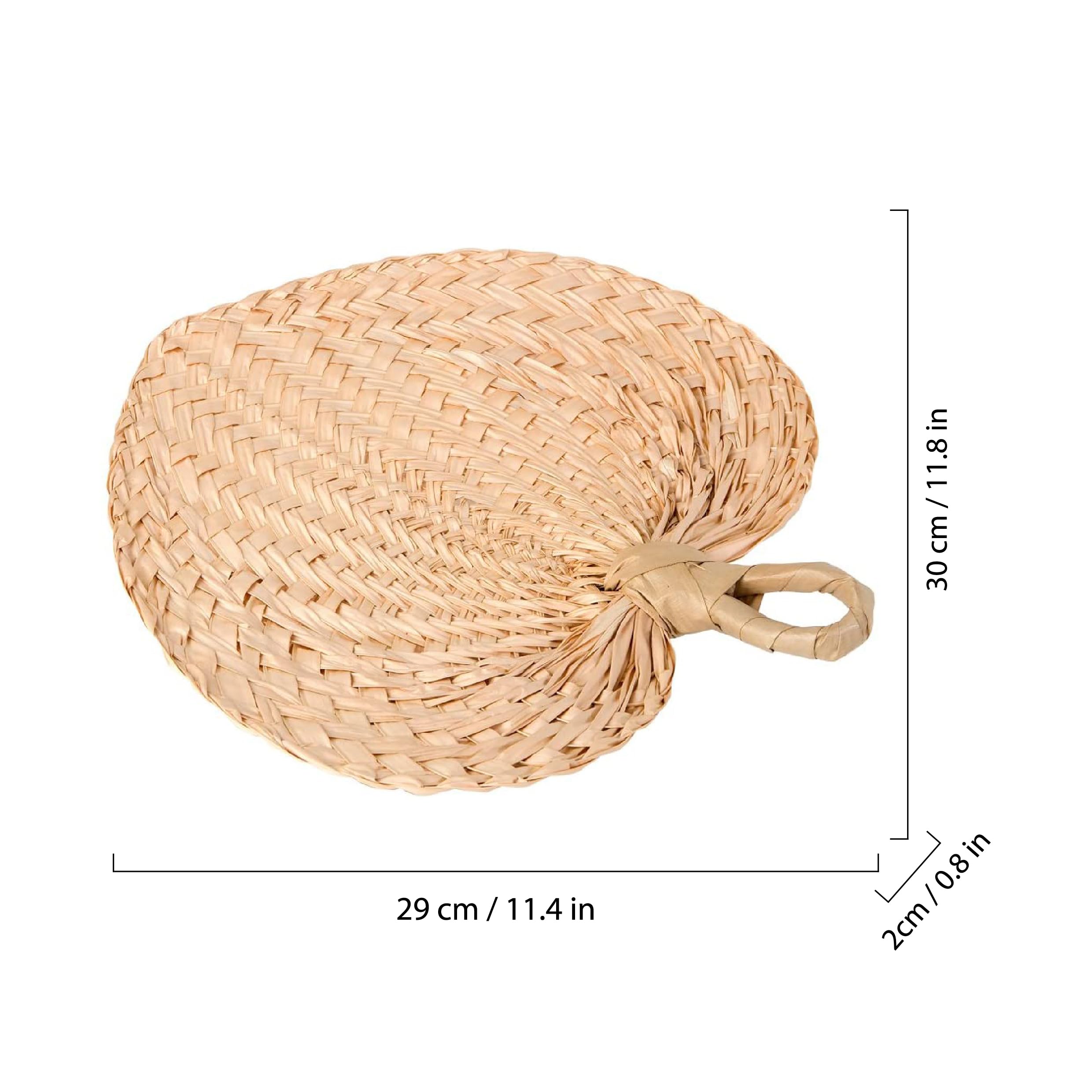Mopec A571 paipay Pack di ventagli, Foglia di Palma, Naturale, 29x2x30 cm, 5 Pezzi