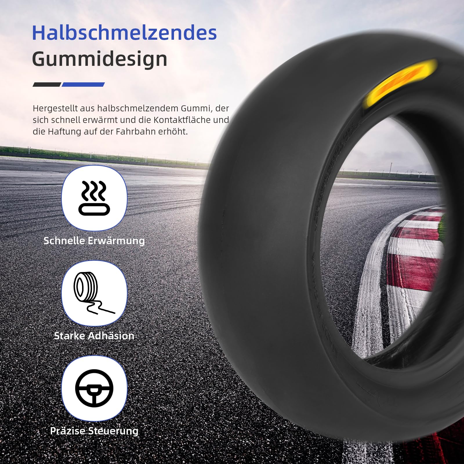 ulip 2PCS 90/65-6,5 neumáticos de carreras Slick neumáticos sin cámara para Dualtron Zero 11X Speedual Plus Scooter