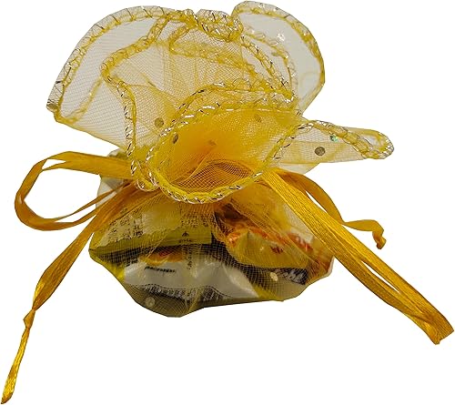 Miniatura 13 de Ankirol 100 bolsas de organza transparente con cordón redondo de organza para joyas, bolsa de dulces de 10.2 in/10.2 pulgadas de diámetro