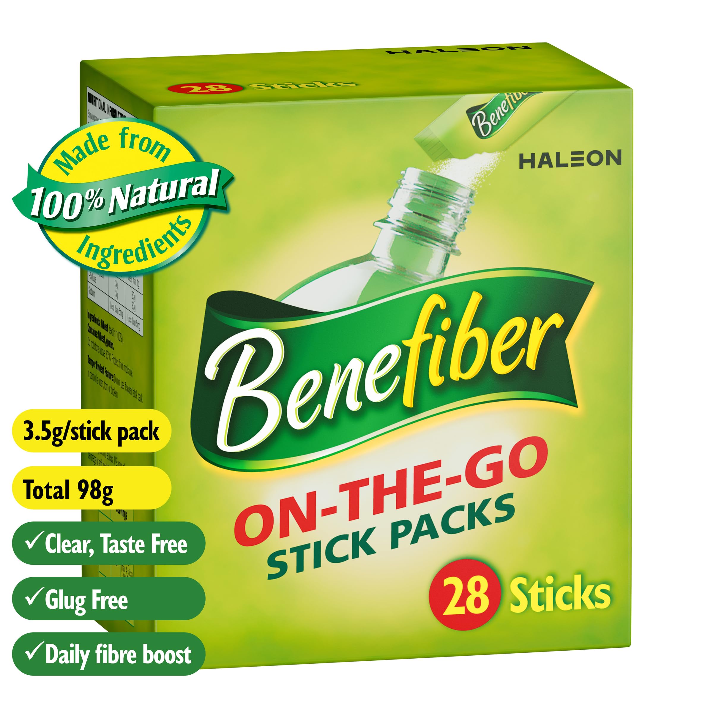 Benefiber Natural Fibre Supplement On-The-Go Stick 28 Pack — Amazon image 17