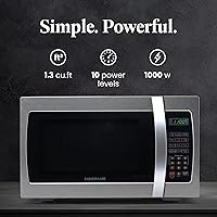 Vista 2 de Farberware Horno microondas de encimera de 1.3 pies cúbicos – 1000 vatios de potencia, ajustes de cocción automática, descongelación, fácil limpieza