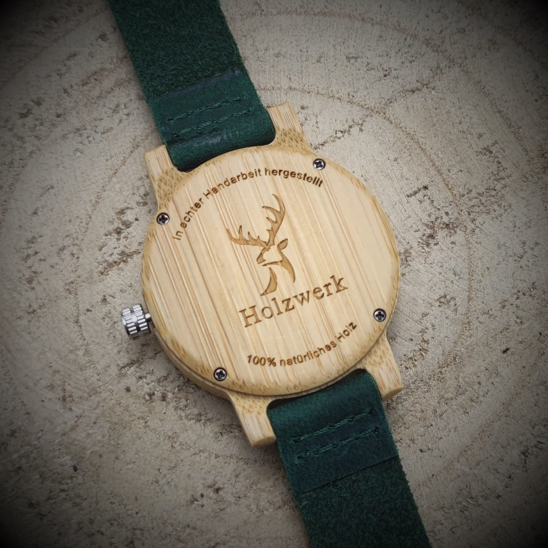 Holzwerk Germany® Dziewczęcy zegarek dziecięcy zegarek chłopięcy zegarek ekologiczny naturalny drewniany zegarek naukowy skórzany zegarek analogowy klasyczny zegarek kwarcowy w kolorze niebieskim